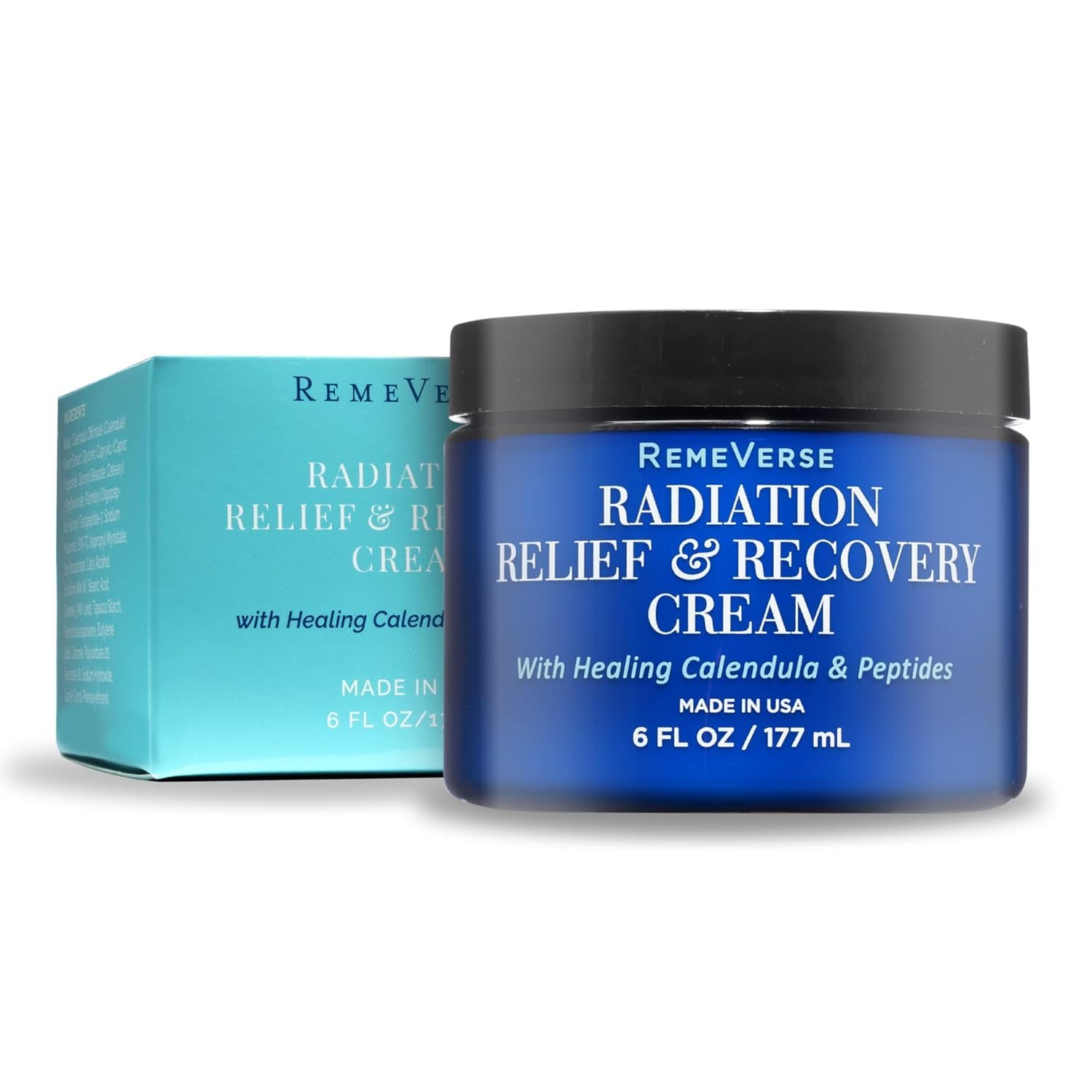 RemeVerse Radiation Cream - Unscented, Gentle, Hyaluronic Acid, Peptides & Calendula Cream for Burns, Soothing Skin and Hydrate 