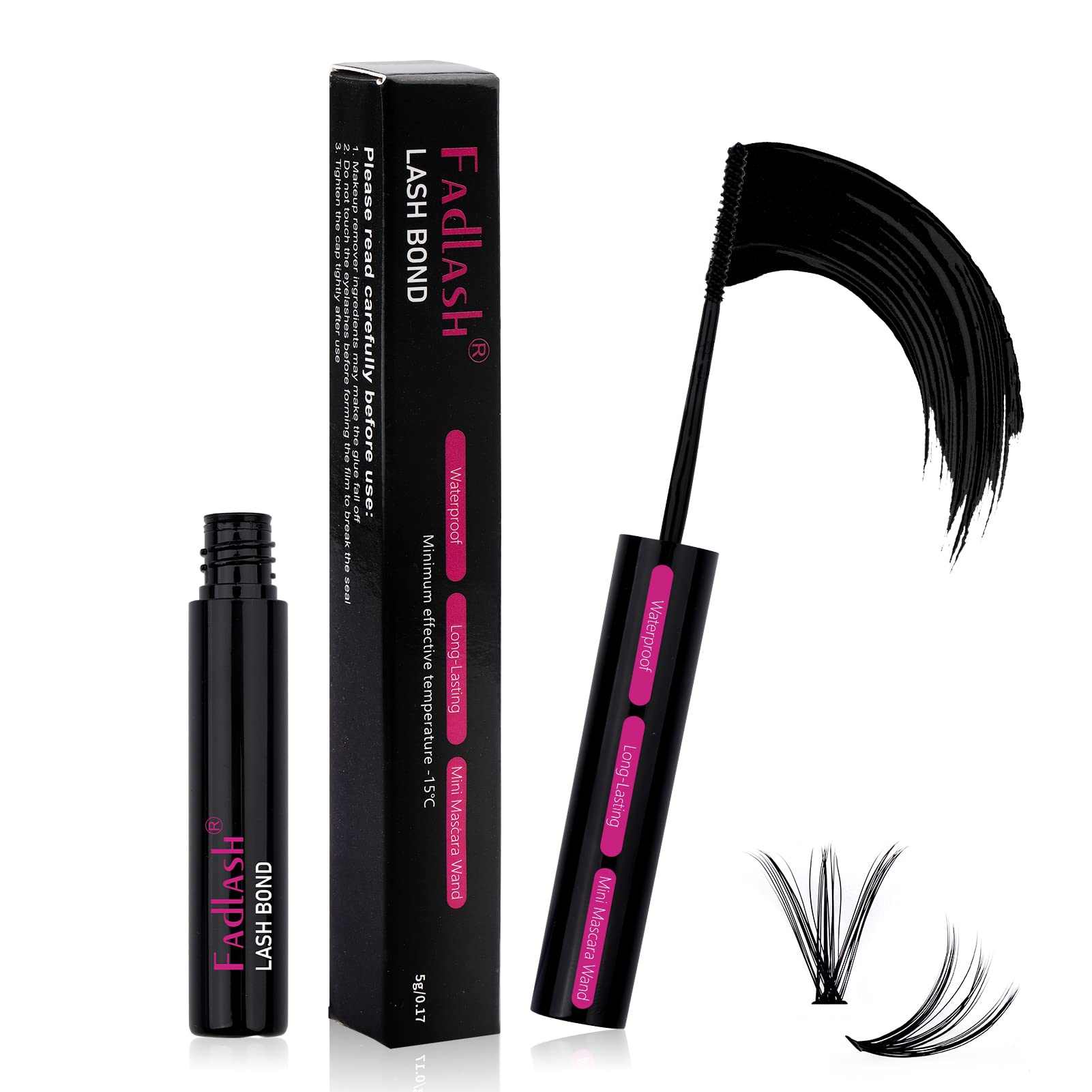 Individual Lash Glue Black Lash Bond Diy Lash Extension Glue Waterproof Cluster Lash Glue Long Lasting 48-72 Hours Eyelash Glue