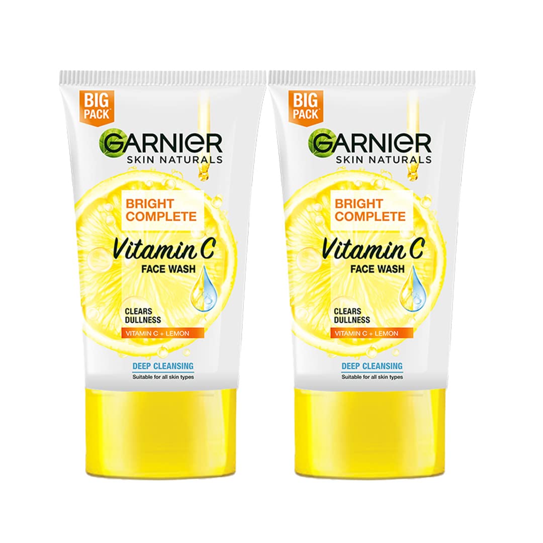 Garnier Skin Naturals Bright Complete Vitamin C Facewash, For Brighter And Glowing Skin - Daily Cleanser Suitable For All Skin T