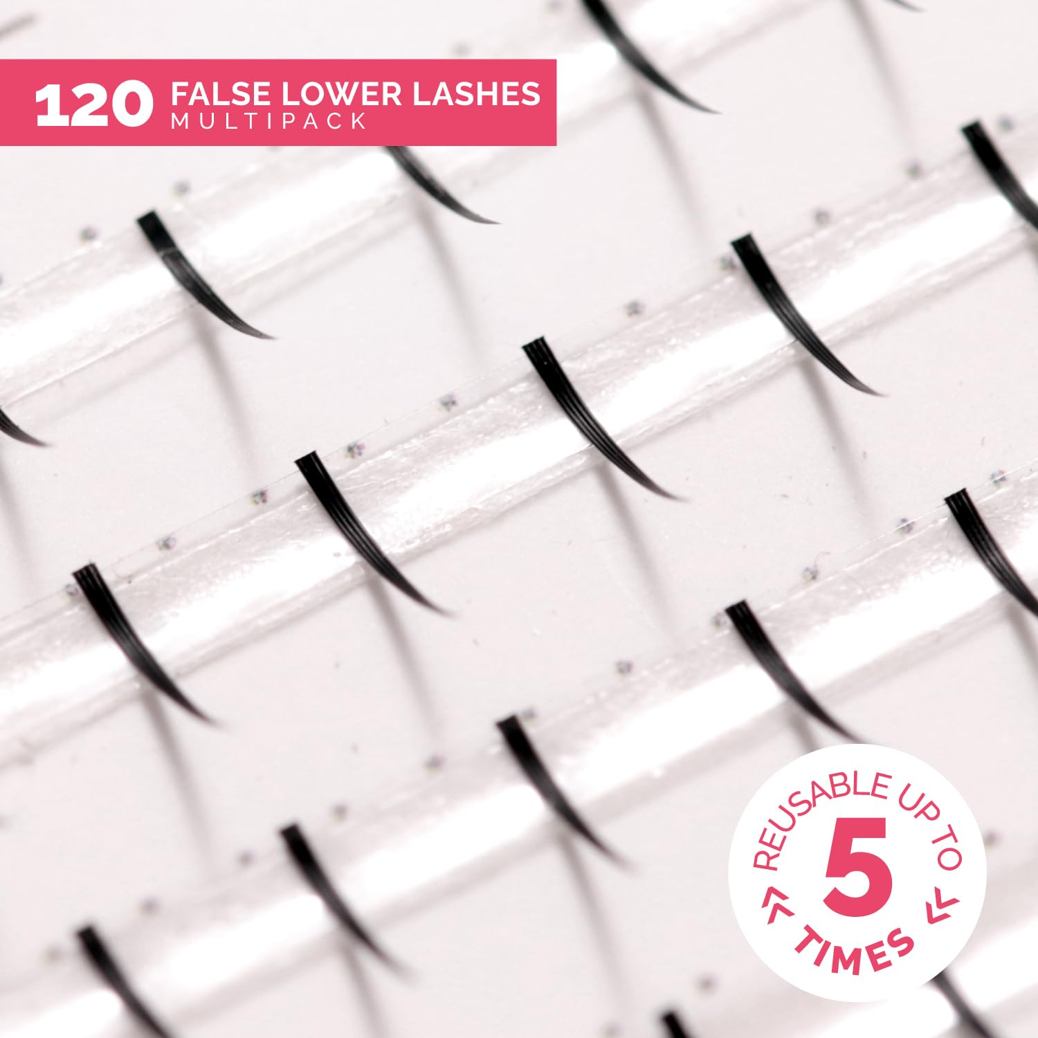 Rb Renata Beauty False Bottom Lashes - 120Pcs Lower Lashes - Premium Individual Eyelashes Short 5Mm/6Mm - Synthetic Fiber - Faux
