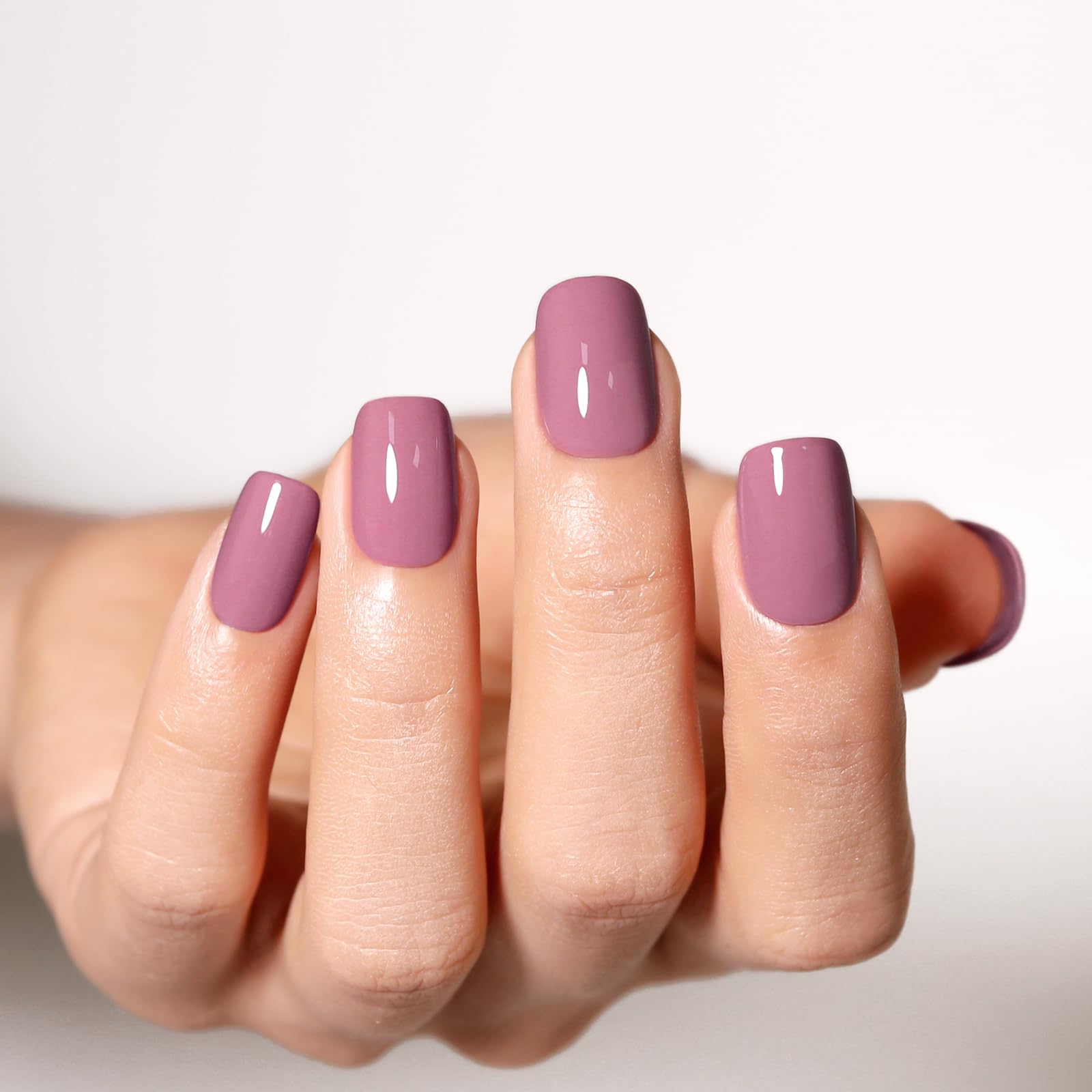 Firedeep Light Purple Gel Nail Polish, 0.54 Fl Oz Large Bottle Pink Purple Gel Polish Mauve Neutral Color Manicure Salon Uv/Led