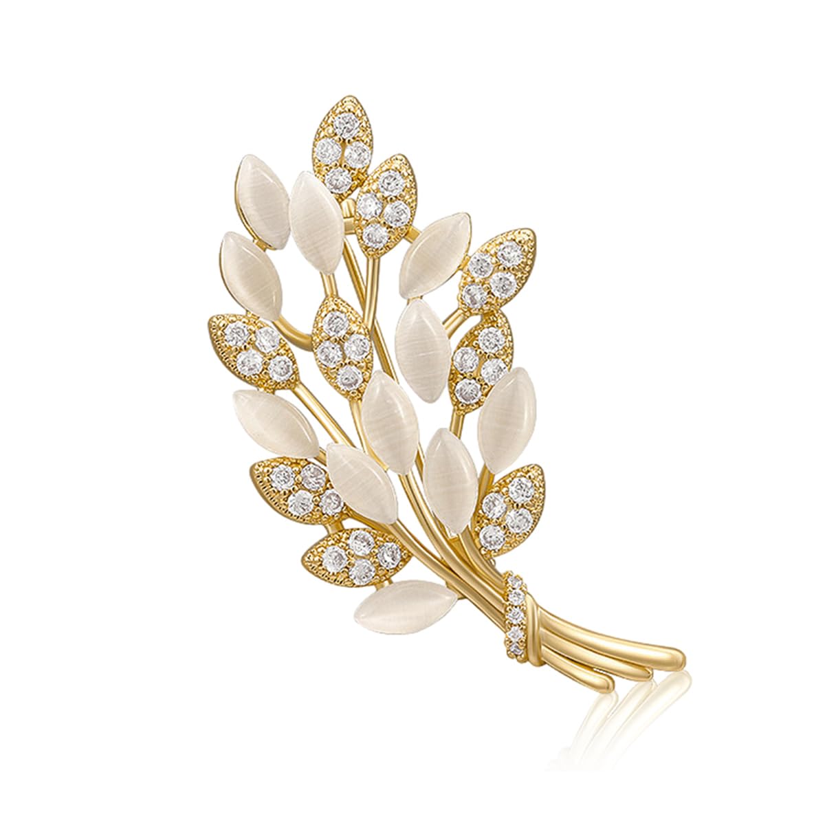 SANNIDHI Brooch for Women Pearl Gardenia Saree Brooch Pin Enamel Alloy Elegant Flower Suit Brooch for Blouse, Dress, Blazer, Sca