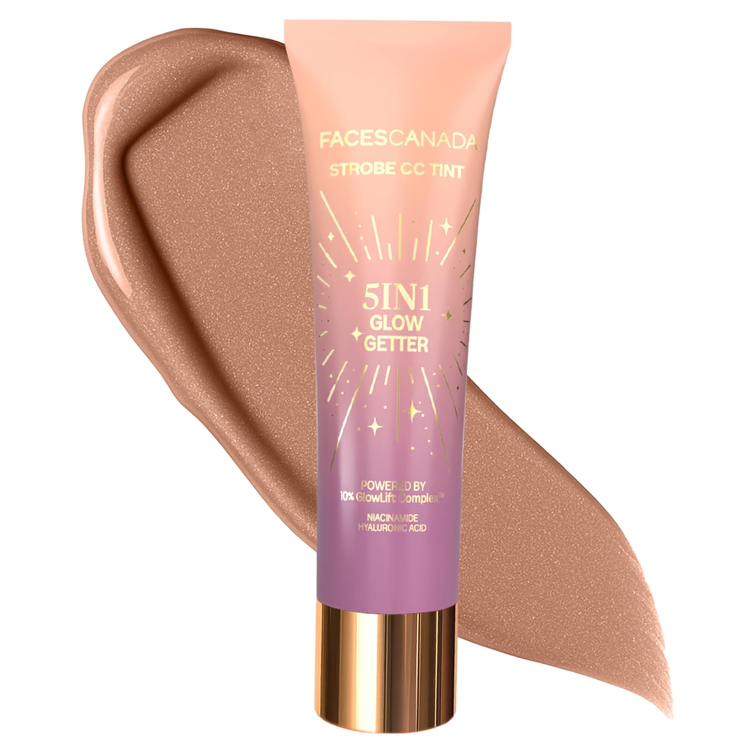 Faces Canada Strobe Cc Tint - Twilight Veil 03, 27Ml | 5-In-1 Serum + Moisturizer + Primer + Bb/Cc Cream + Strobe Cream | Lightw