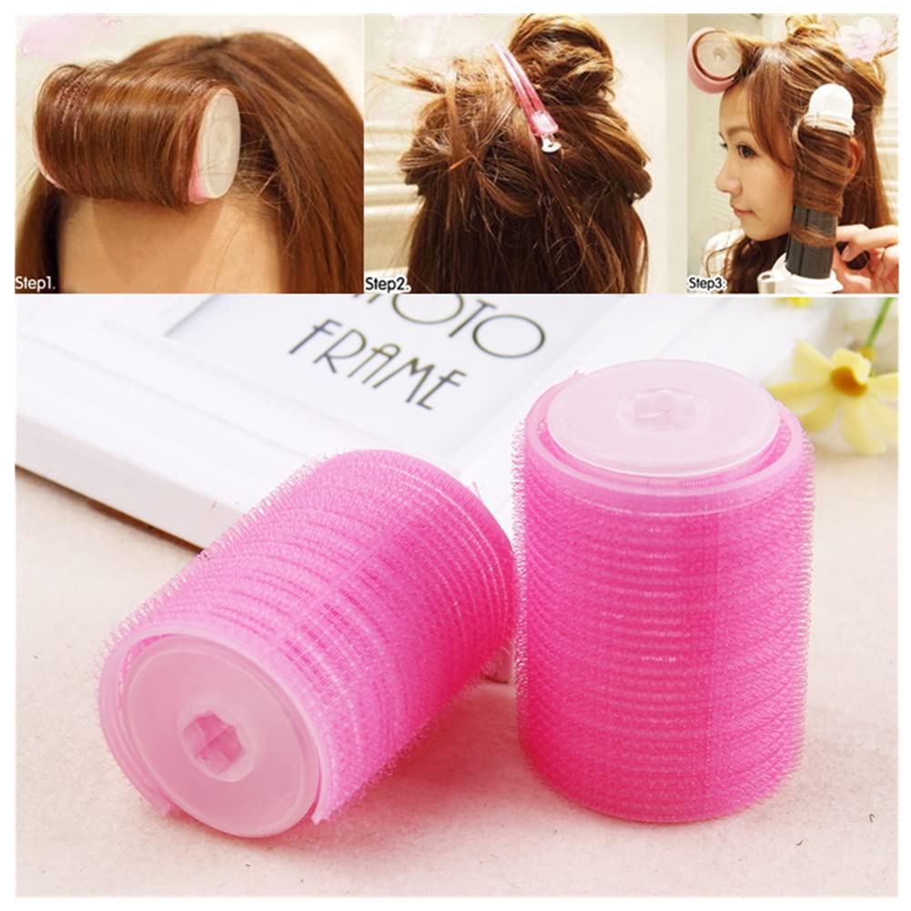 Lovef Women Bangs Hair Styling Tools Salon Curlers Hot Cling Rollers Curlers Hair Rollers Double 2Pcs