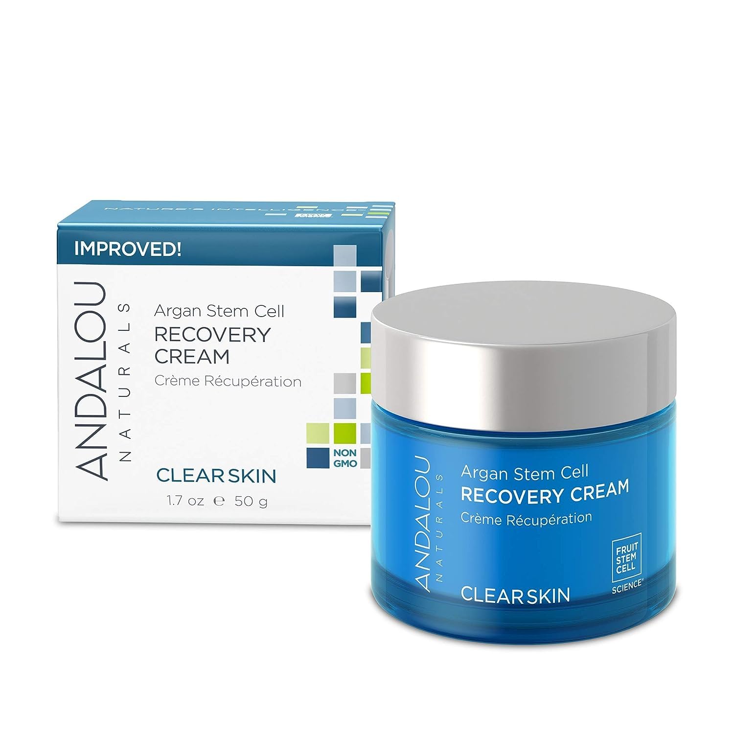 Andalou Naturals Argan Stem Cell Recovery Cream Oz For Oily Or Overreactive Skin Helps Clarify Cleanse Pores For Glowing Skin, A