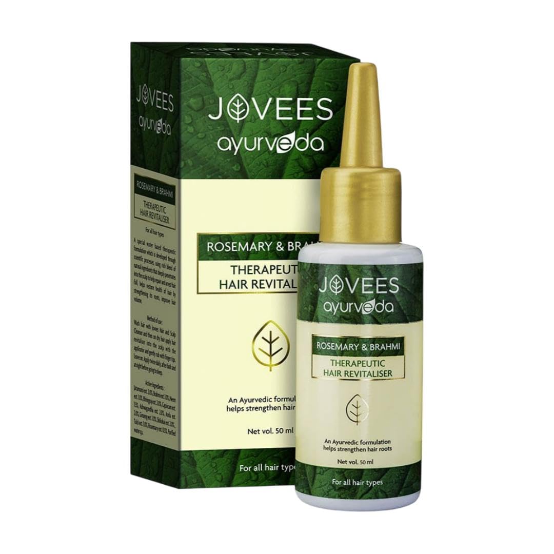 Jovees Ayurveda Therapeutic Hair Revitalizer For Hair Fall Control & Helps Promote Hair Growth Suitable For All Hair Types |60M