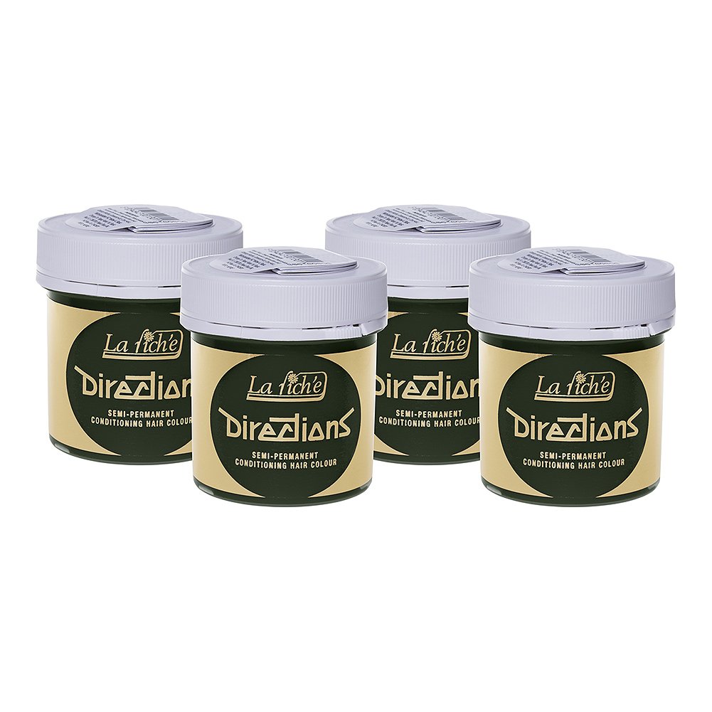 4 X La Riche Directions Semi-Permanent Hair color 88ml Tubs - Spring green