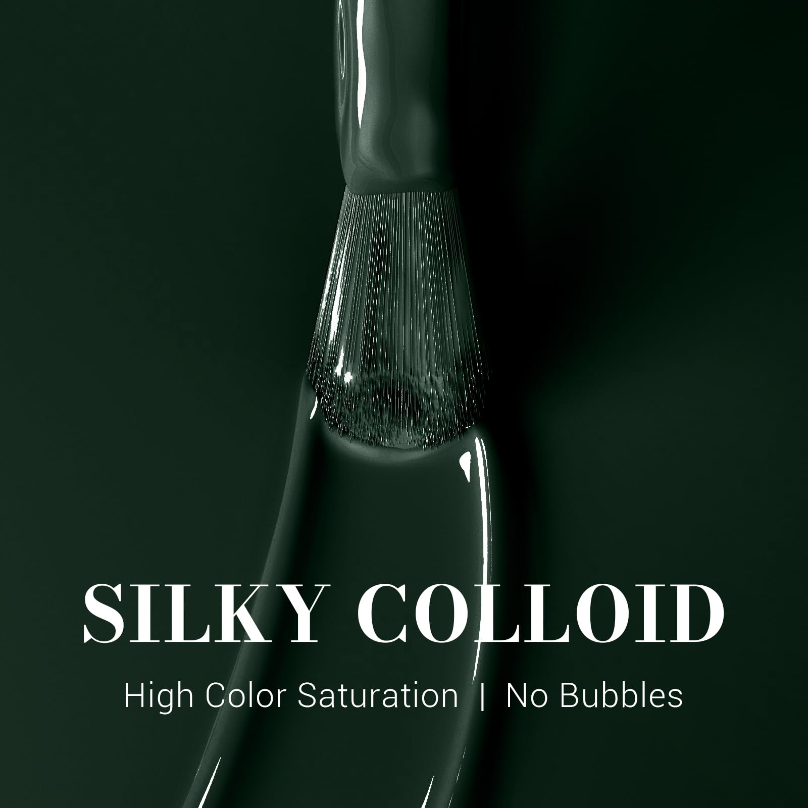 Melodysusie Black Gel Nail Polish, 0.5 Fl Oz Blackish Green Gel Polish Soak Off Uv Led Nail Lamp Black Green Gel Polish Christma