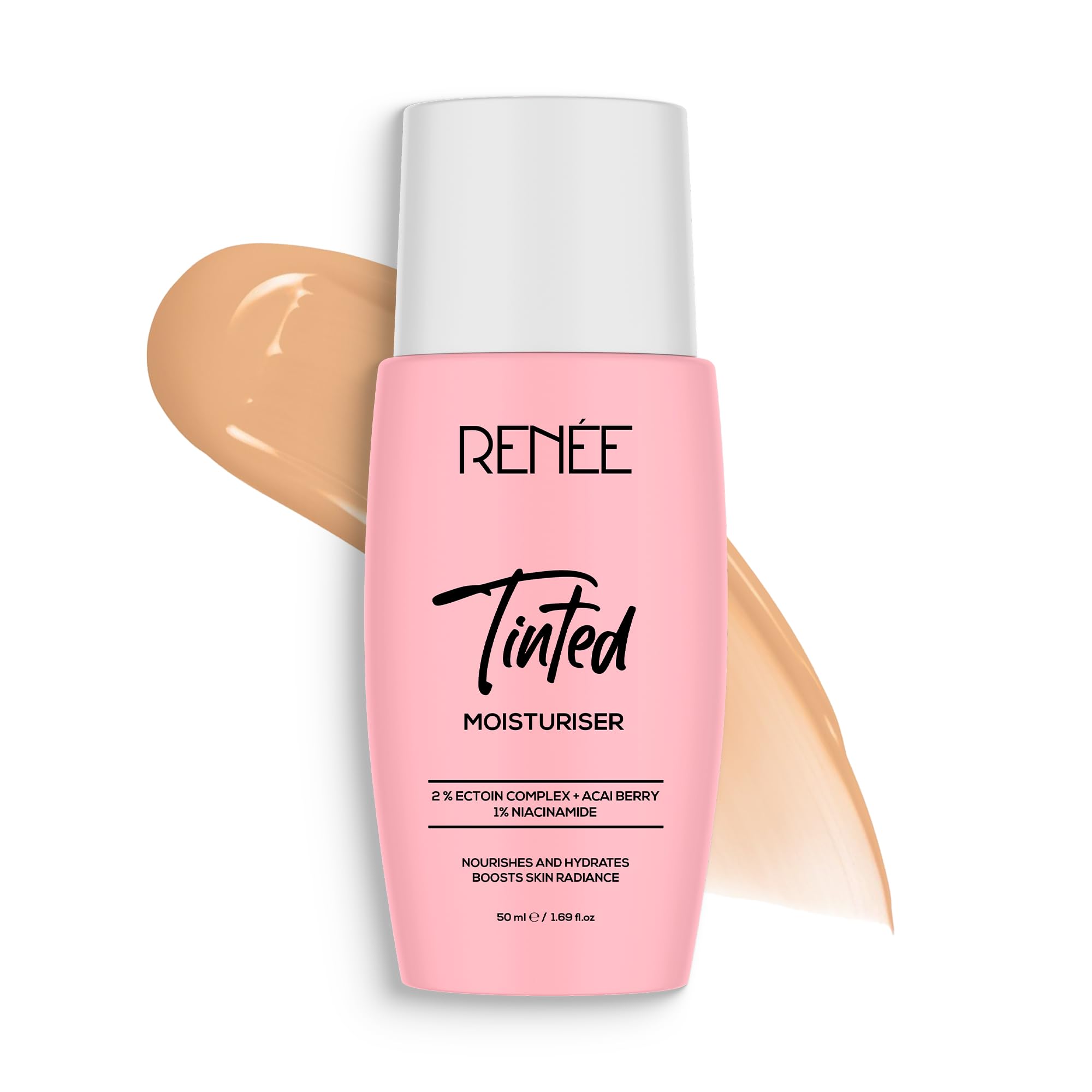 Renee Tinted Moisturiser - Sunkissed Sand| Hydrates, Boosts Radiance, Repairs Barrier & Brightens Skin | With Niacinamide, Acai 