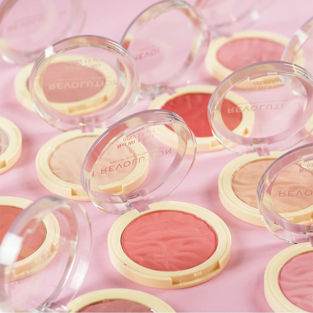 Revolution, Blusher Reloaded, Pressed Powder Face Blusher, Highly Pigmented & Long-Lasting Formula, Ballerina, 0.26 Oz