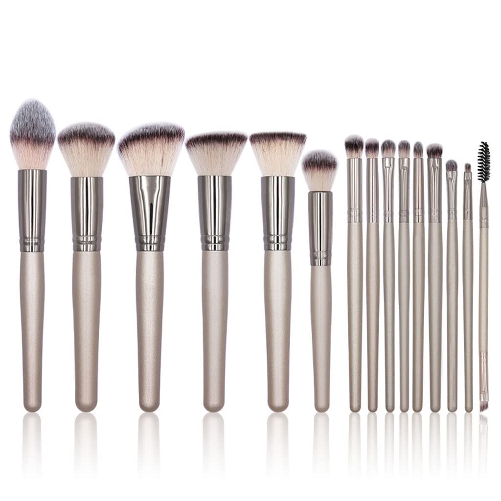 15 Makeup Brush Set Full Of Loose Powder Flat Foundation Eye Shadow Beauty Tools
