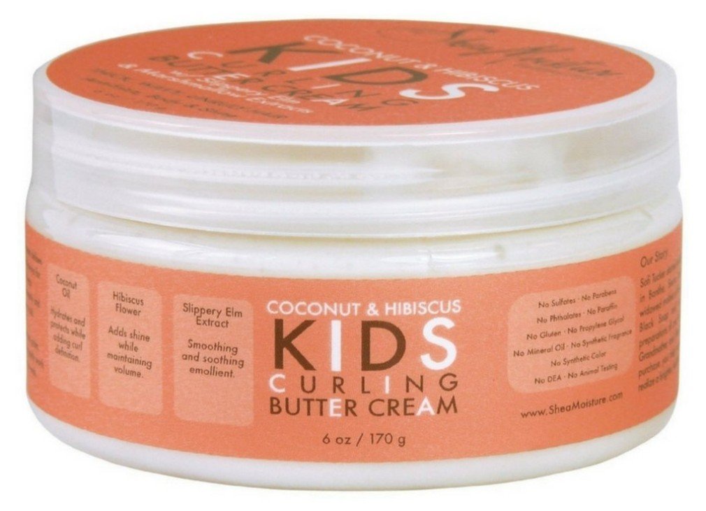 Shea Moisture Kids Curling Cream Coconut/Hibiscus 6 Ounce Jar (177Ml) (6 Pack)