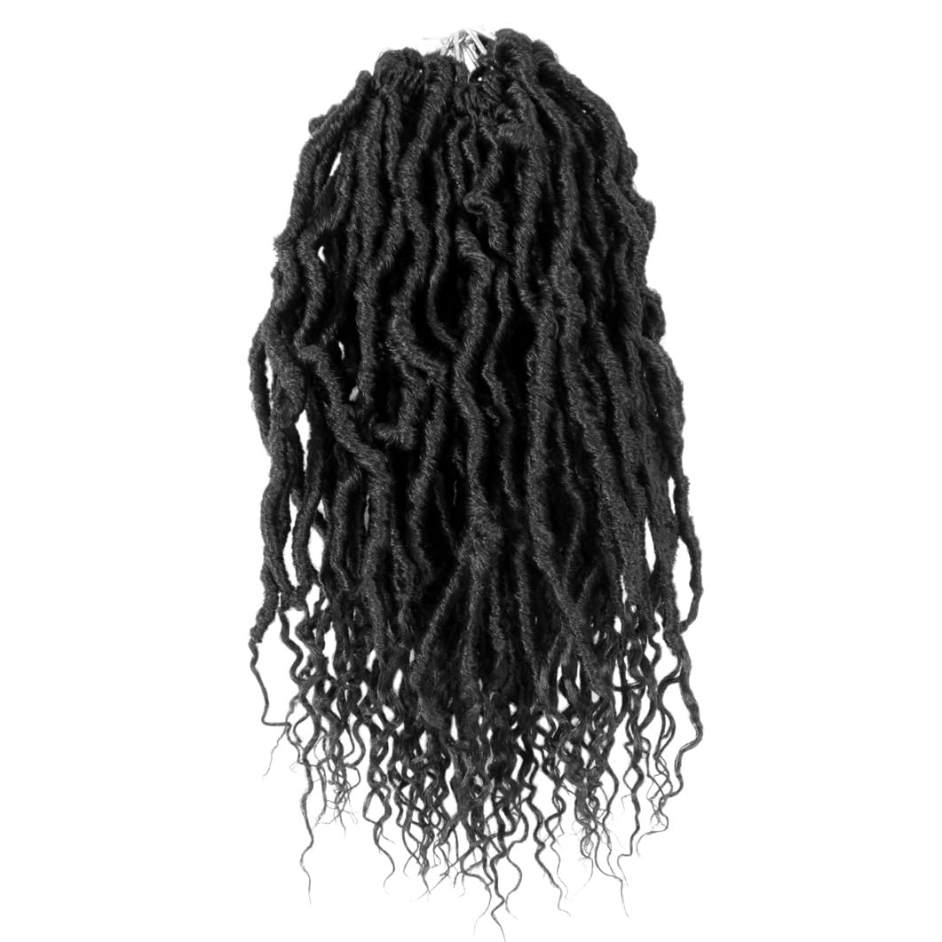 BOHOBABE Faux Locs Crochet Hair 10 Inch, Boho Soft Crochet Locs with Curly Ends, Short Bohemian Goddess Locs Crochet Braids for 
