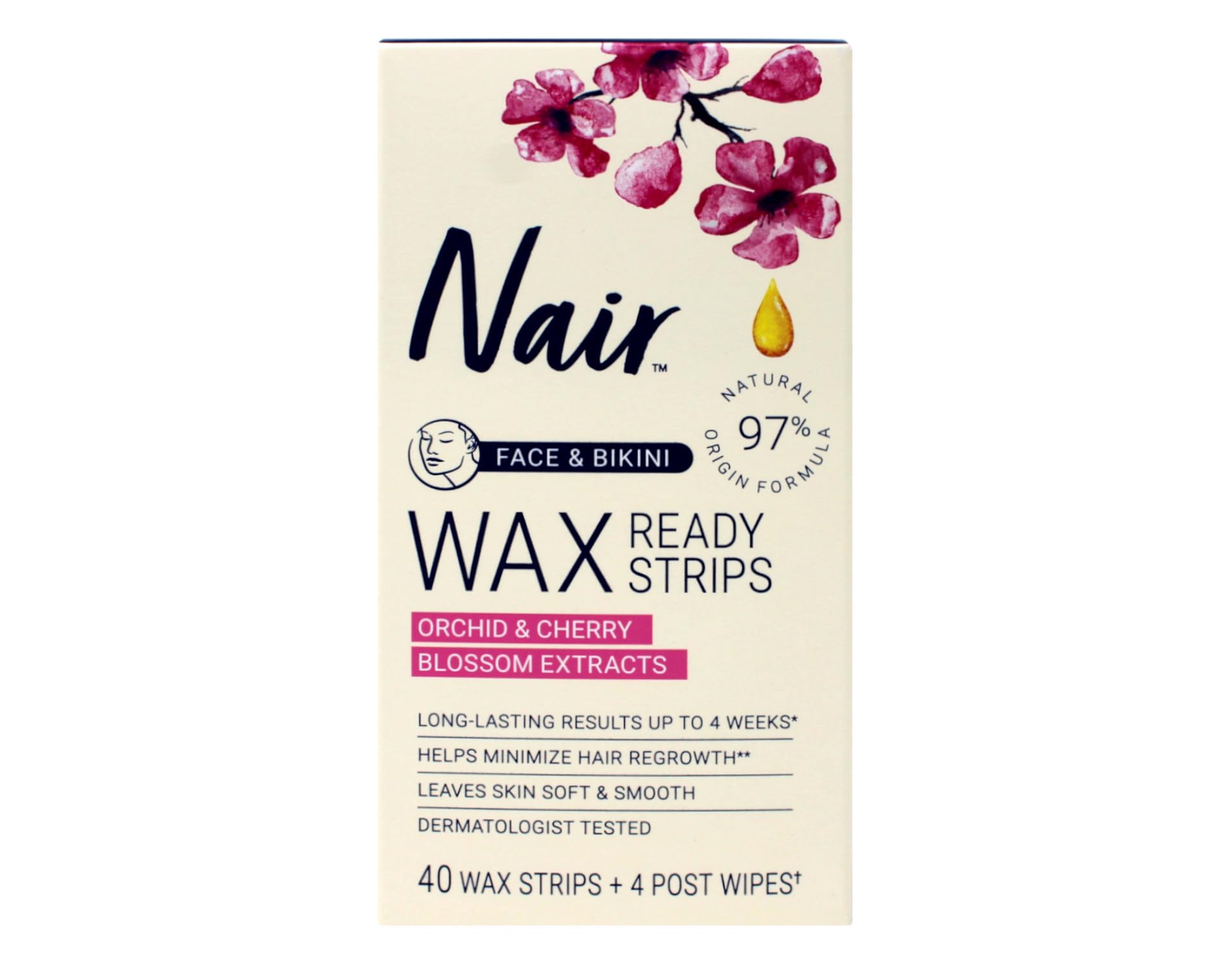 Nair Wax Ready Strips For Size 40ct Nair Wax Ready Strips For Face 40ct