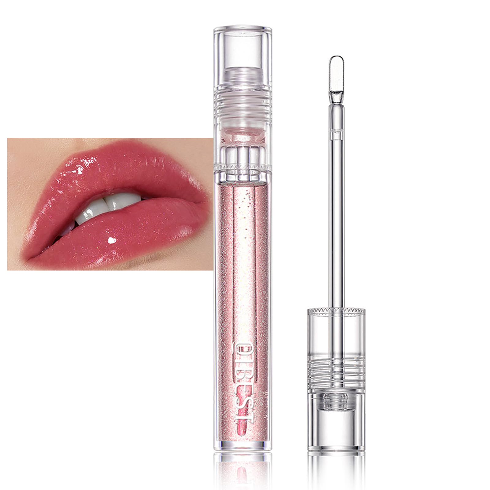 Rosarden Shimmer Hydrating Lip Gloss - Moisturizing Glossy Lip Plumping Gloss - Non Sticky, Waterproof & Long Lasting Pink Lip G