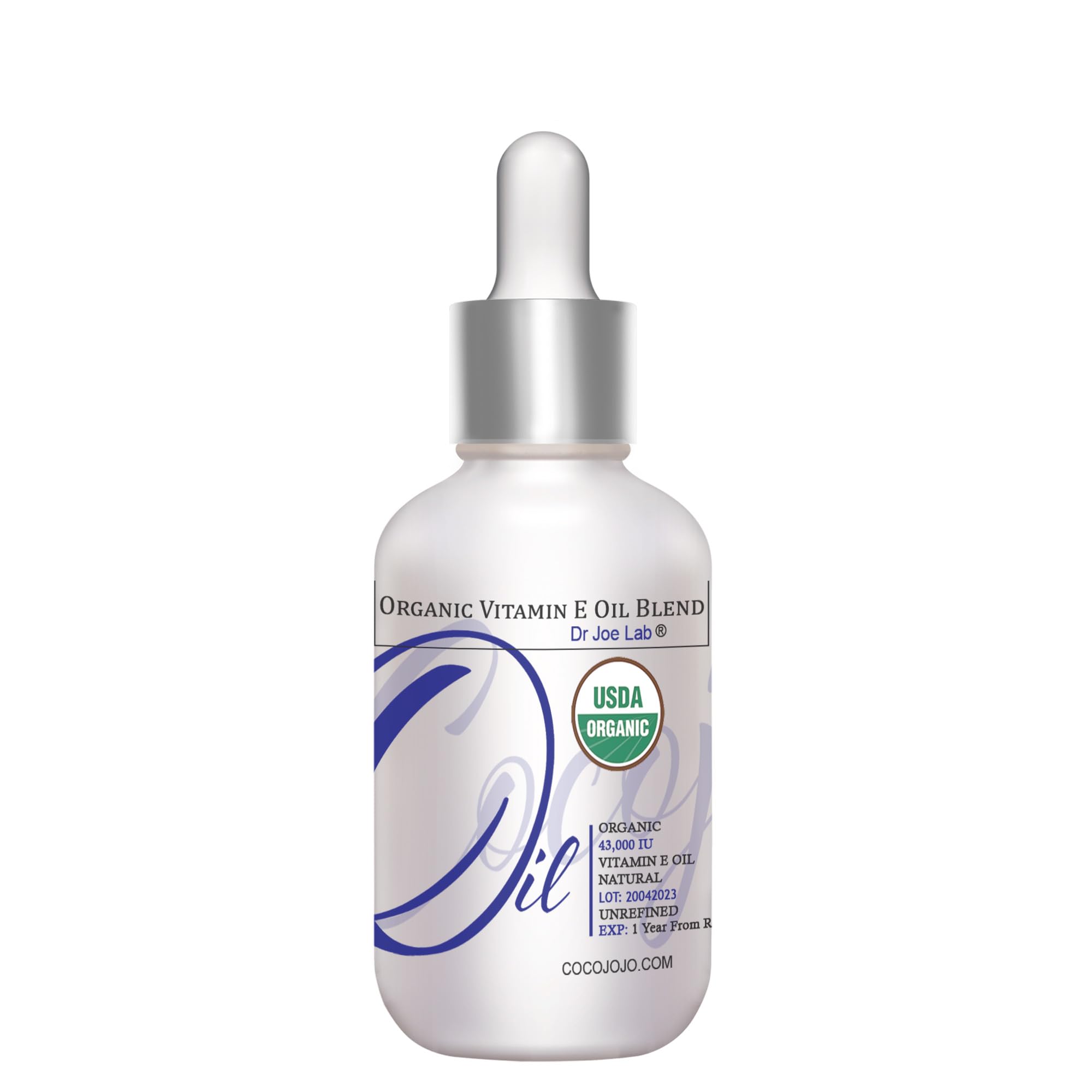 Dr Joe Lab Vitamin E Oil for Skin, Organic Vitamin E Oil for Hair, Face, Liquid Vitamin E, Vitamin E Body Oil, 100% Pure Natural