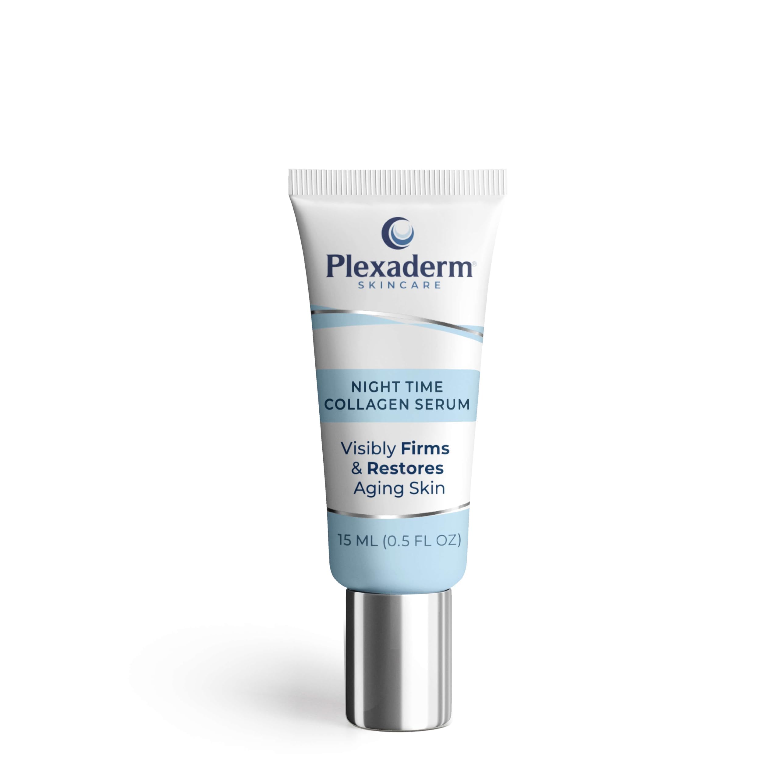 Plexaderm 15 mL Night Time Collagen Serum for Firmer, Fuller, more Youthful Looking Skin, Anti-Aging Collagen & Peptide Serum fo