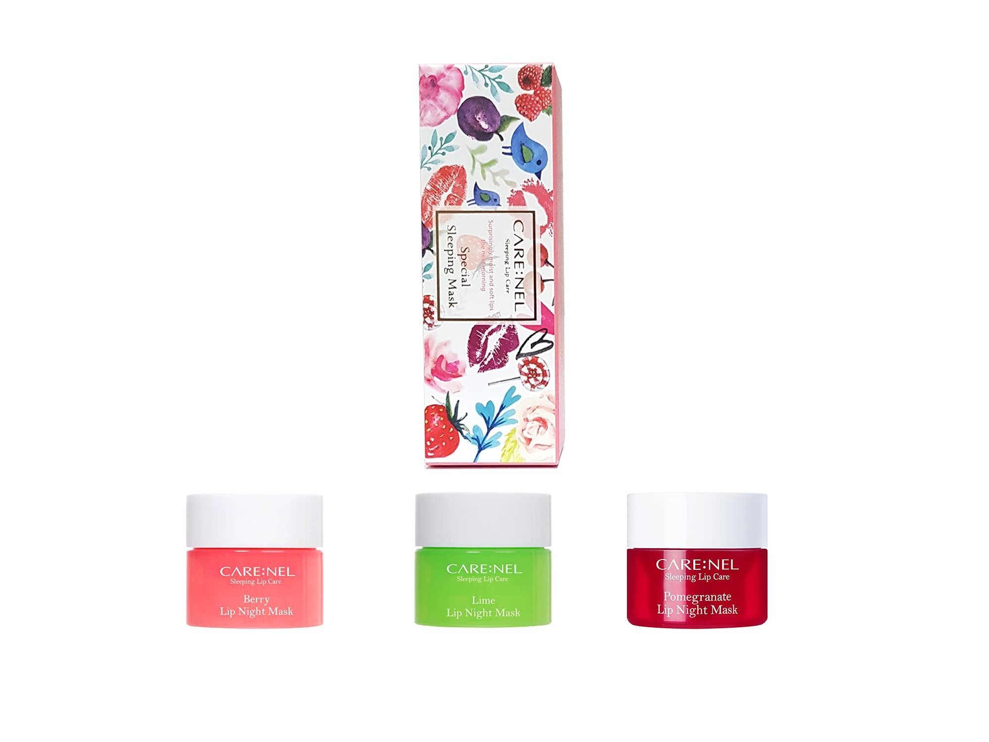 Lip Sleeping Mask 5G 3Set (Berry+Lime+Pomegranate) Korean Beauty Overnight