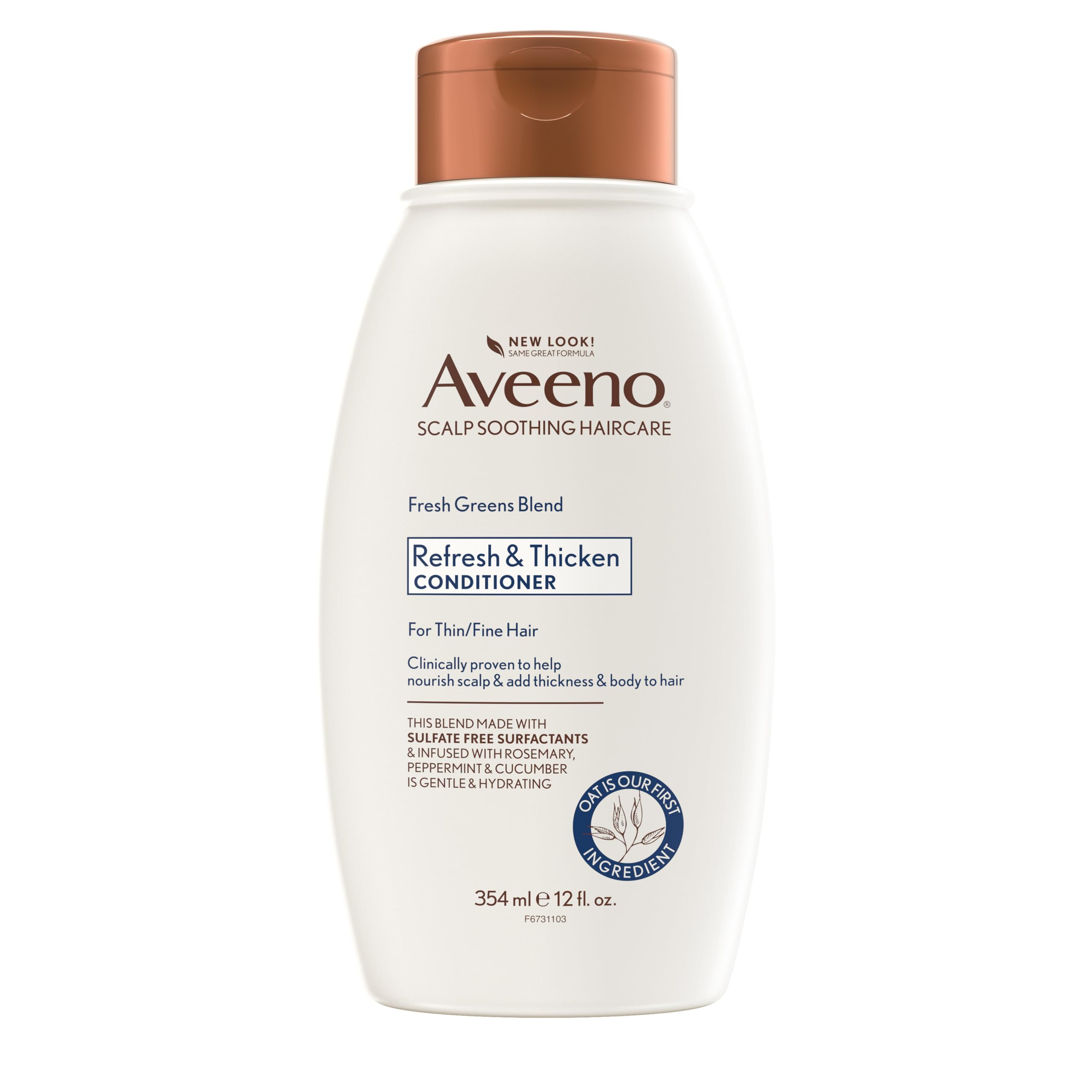 Aveeno Scalp Soothing Fresh Greens Blend Conditioner, Peppermint, 12 Fl Oz