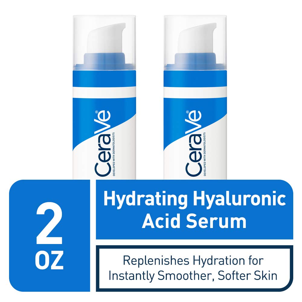 Cerave Hyaluronic Acid Face Serum | 1 Oz Each | Hydrating Serum For Face With Vitamin B5 | For Normal To Dry Skin | Paraben & Fr