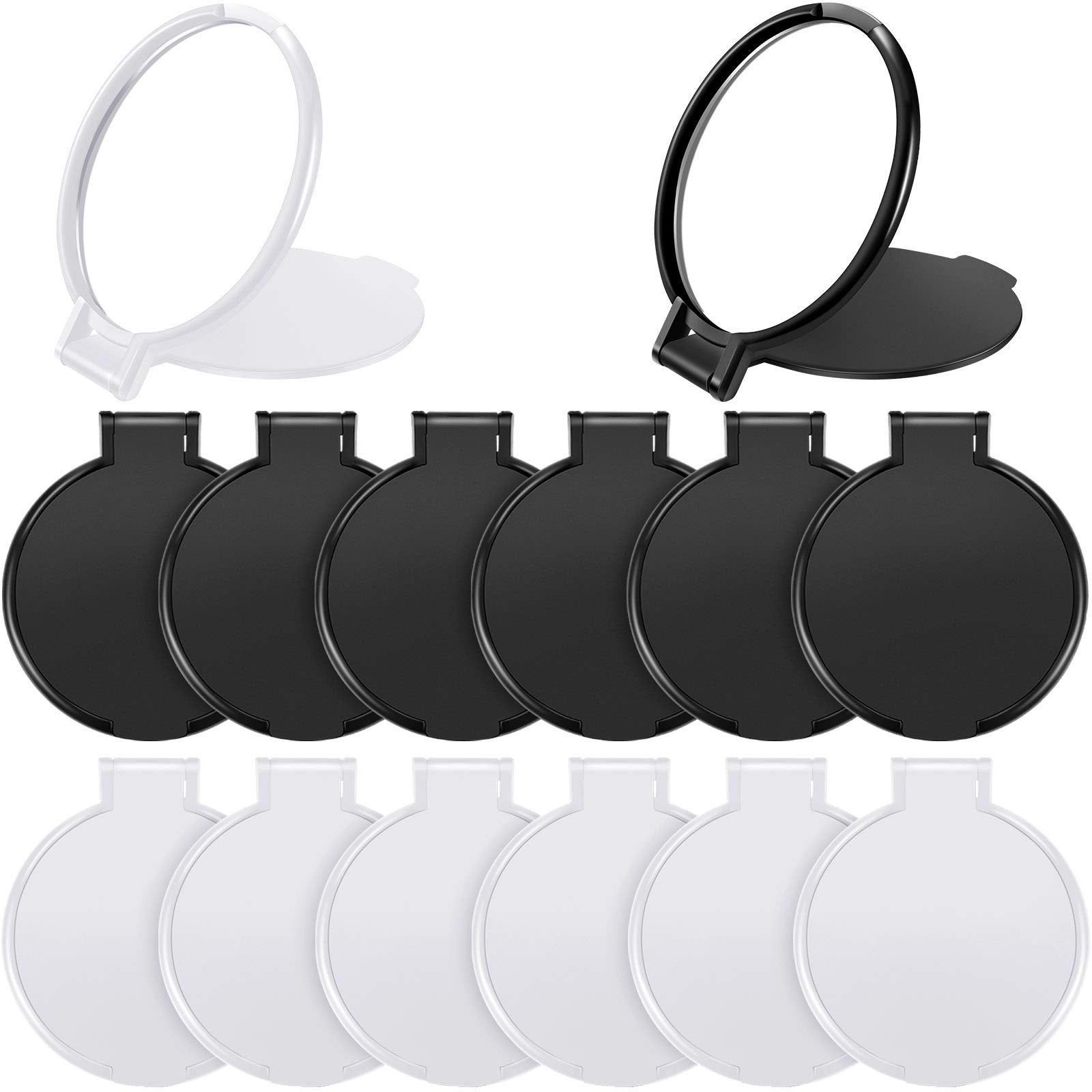 24 Pieces Mini Folding Round Compact Mirror Portable Pocket Makeup Mirror Bulk For Women Travel Daily Use, 2 Colors