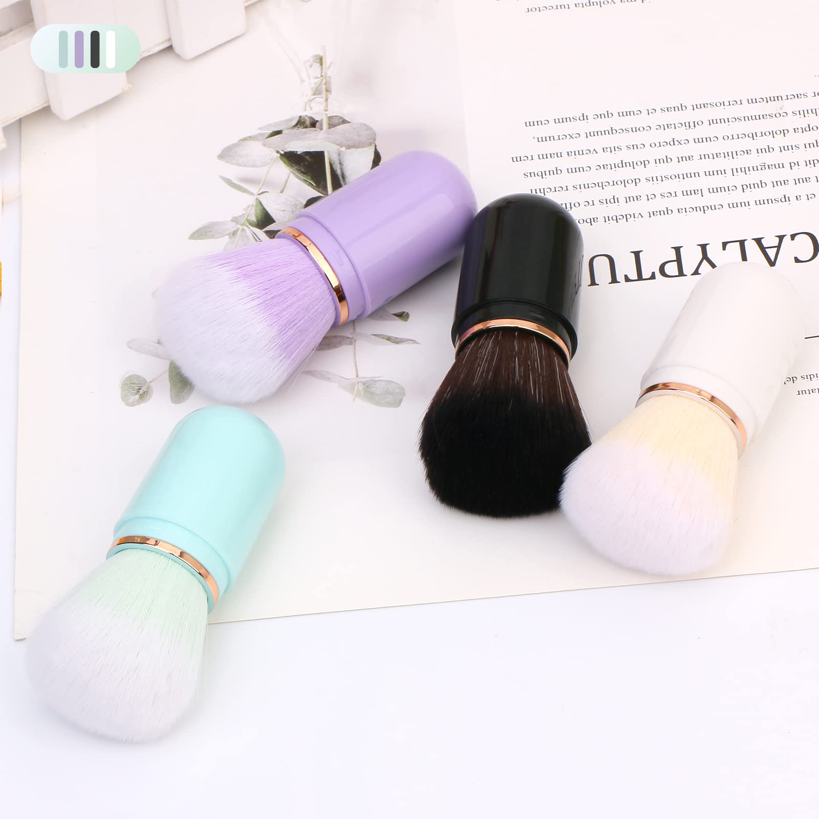Unimeix Retractable Kabuki Brush Travel Makeup Brushes Face Blush Brush Foundation Brush For Liquid Makeup, Powder, Contouring,
