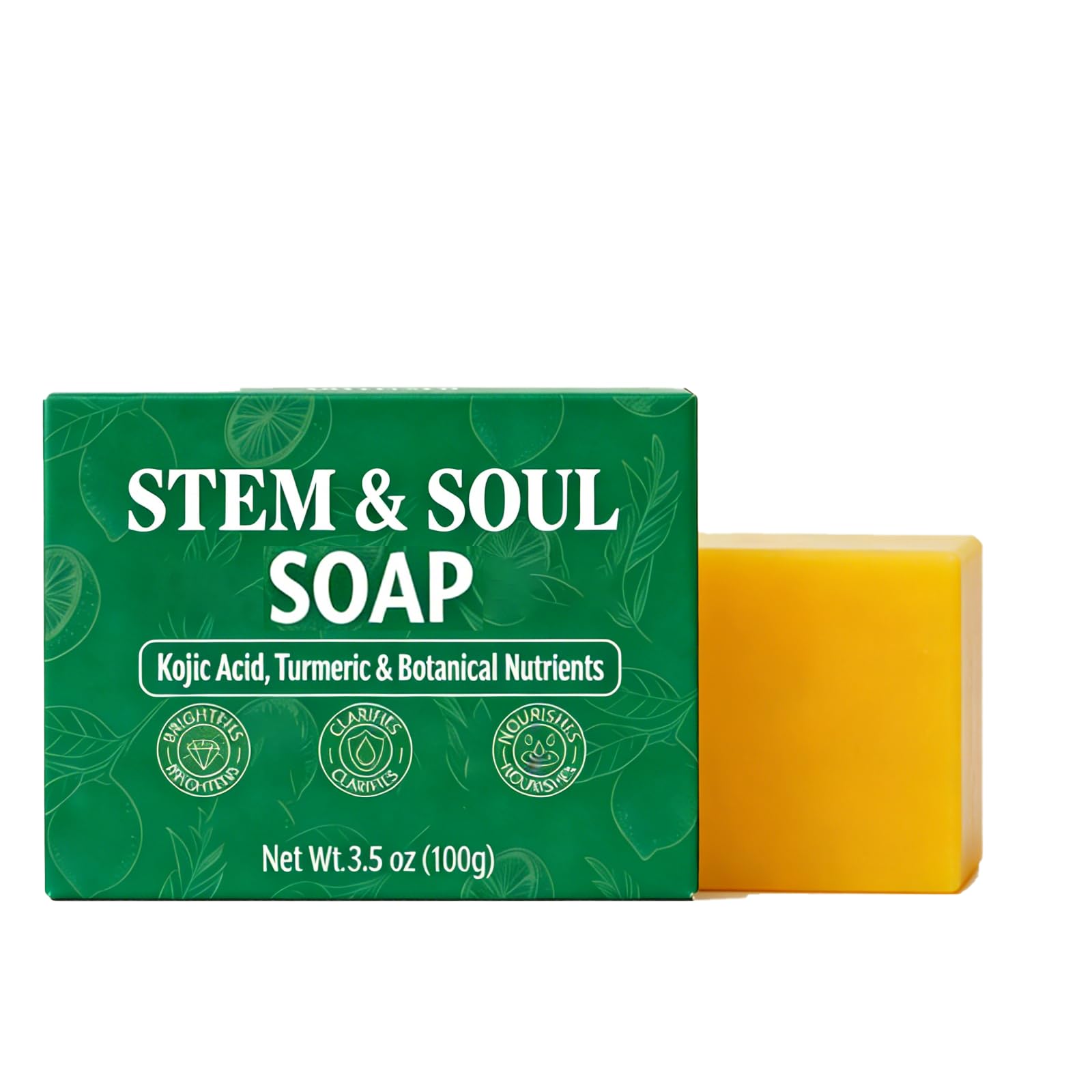 Stem and Soul Soap, Upgraded Stem & Soul Turmeric Lemon Soap Bar For Dark Spots, Support Nourishes And Clarifies Help Cleaning F