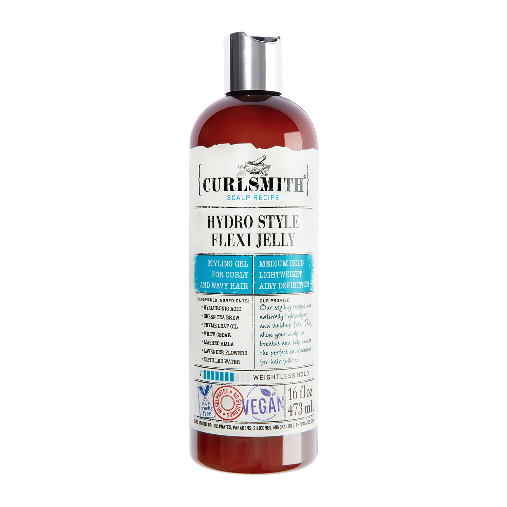 cURLSMITH - Hydro Style Flexi-Jelly - Vegan Defining gel for Wavy, curly or coily Hair (16 fl oz)