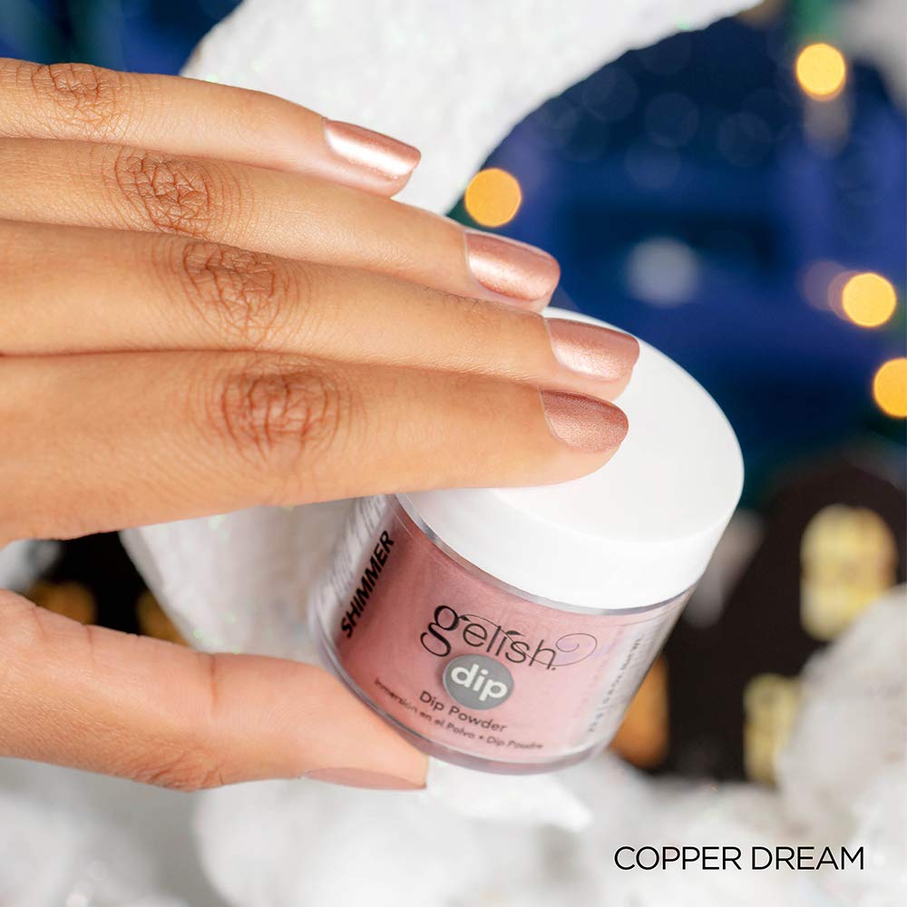 Gelish Powder Dip Collection (Copper Dream) Copper Nail Dip Powder, Copper Powder Nail Dip, Dip Powder Colors, 8 ounce