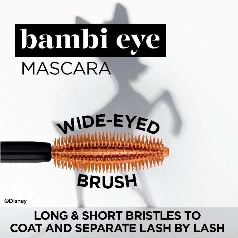 L'Oreal Paris Bambi Eye Mascara, Lasting Volume, Length & Lift, Doe-Eye Definition, No Clumping or Smudging, Waterproof, Blackes