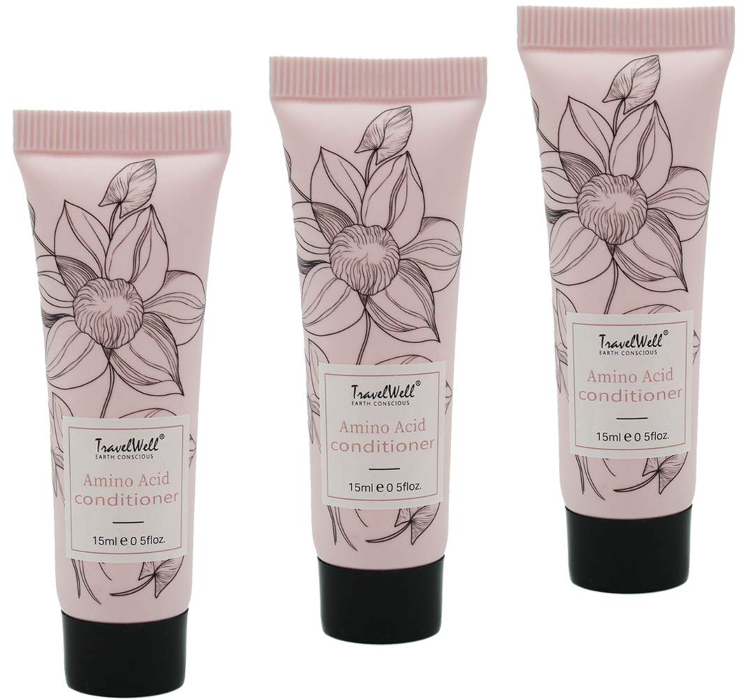 Travelwell Conditioner, Flower Series Hotel Travel Size Guest 0.5 Fl Oz/15Ml, 200 Tubes Per Box | Travel Size Toiletries | Cruel