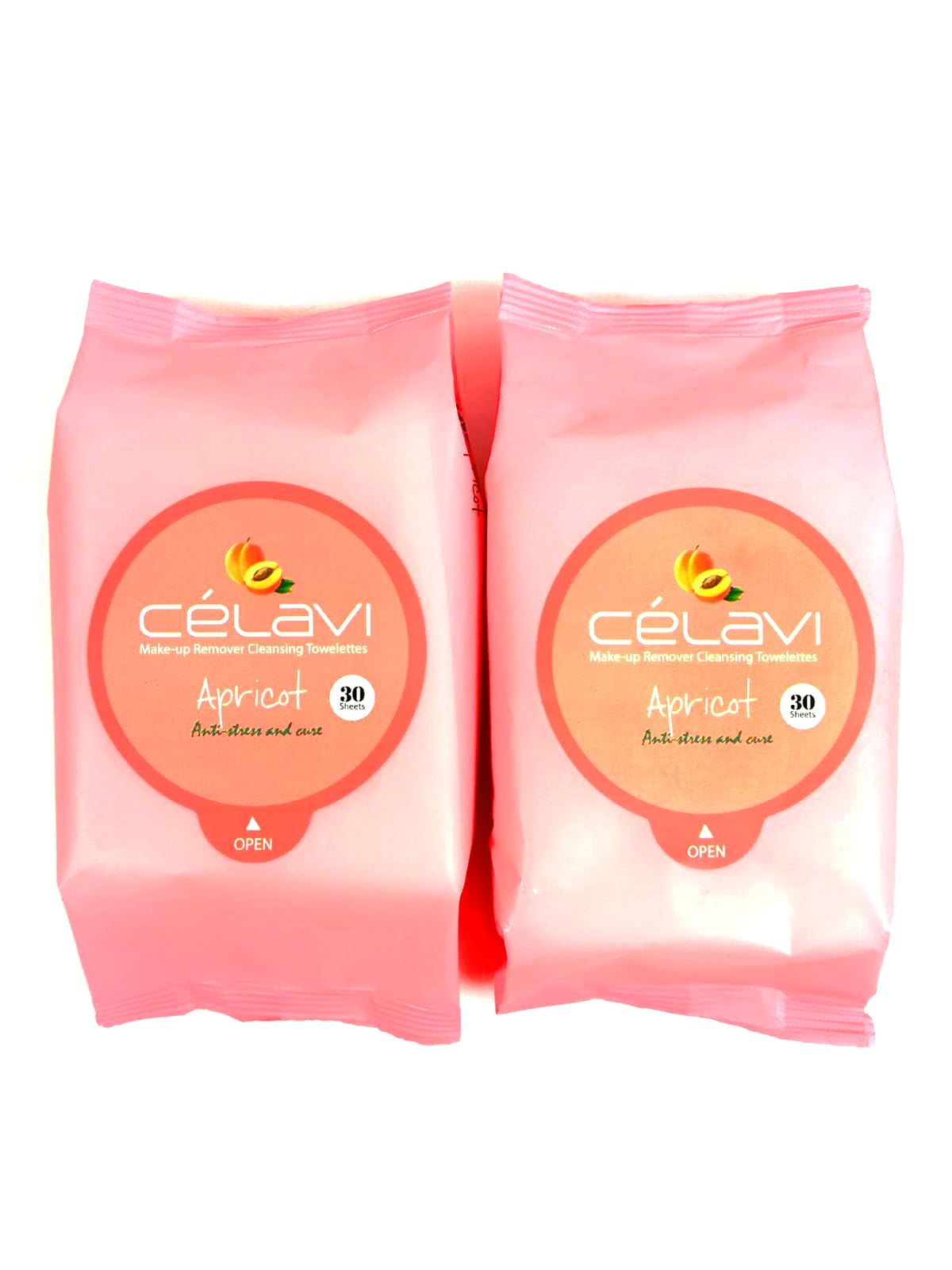 Celavi Makeup Remover Cleansing Wipes Removing Towelettes 2 Packs  60 Sheets (Green Tea)