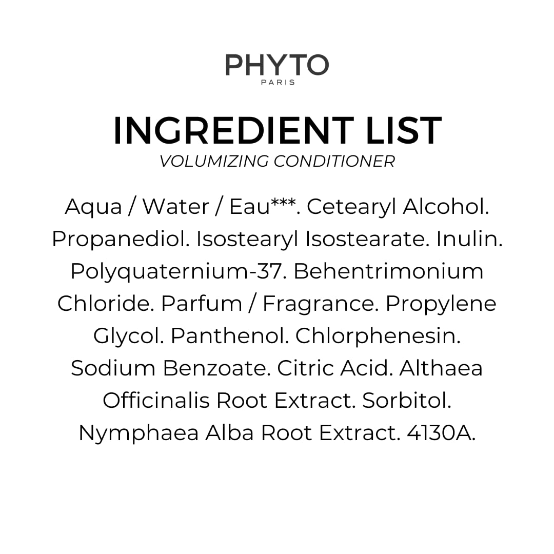 PHYTO PARIS VOLUME Volumizing Conditioner, For Fine Hair, Thin Hair, Silicone Free, 5.91 fl. oz.
