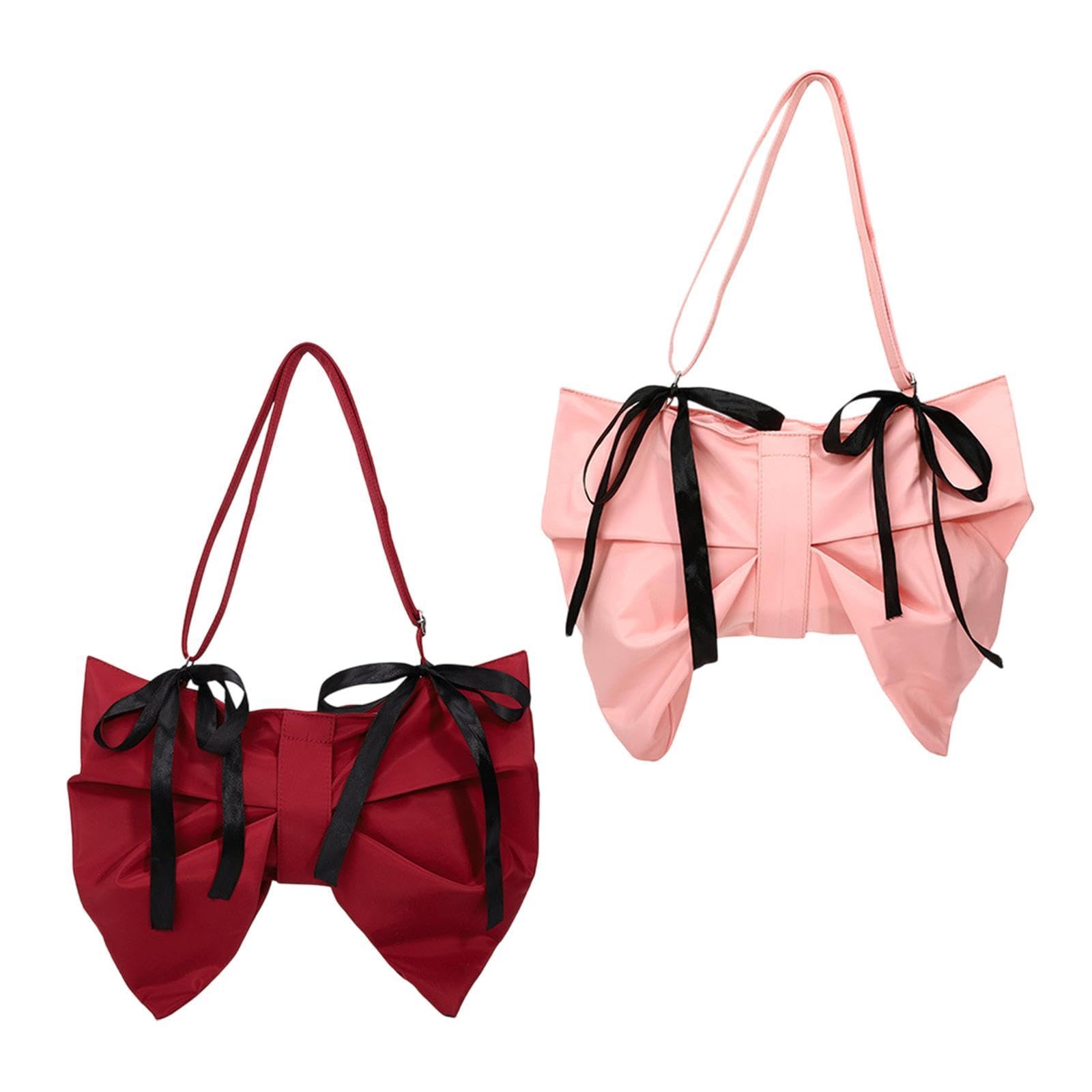 Enakshi Bow Shoulder Bag Cute Women Stylish Bowknot Handbag For Street Travel Dating Red|Clothing, Shoes & Accessories | Womens 