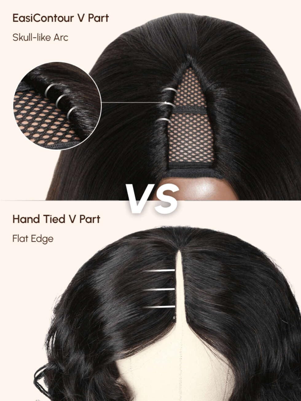 Beauty Forever V Part Wig Human Hair Yaki Straight Easicontour Vpart Wigs No Leave Out Glueless Upgraded Kinky U Part Wigs For W