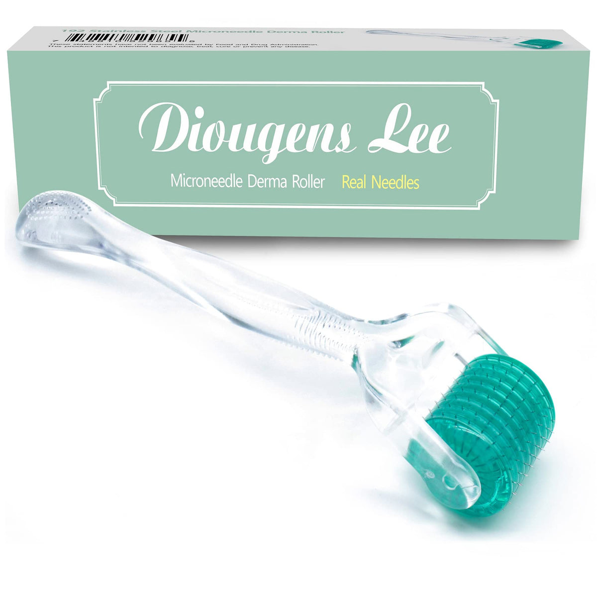 Derma Roller for Beard - Diougens Lee 540 Titanium Microneedling Roller for Face Body - with Storage Case