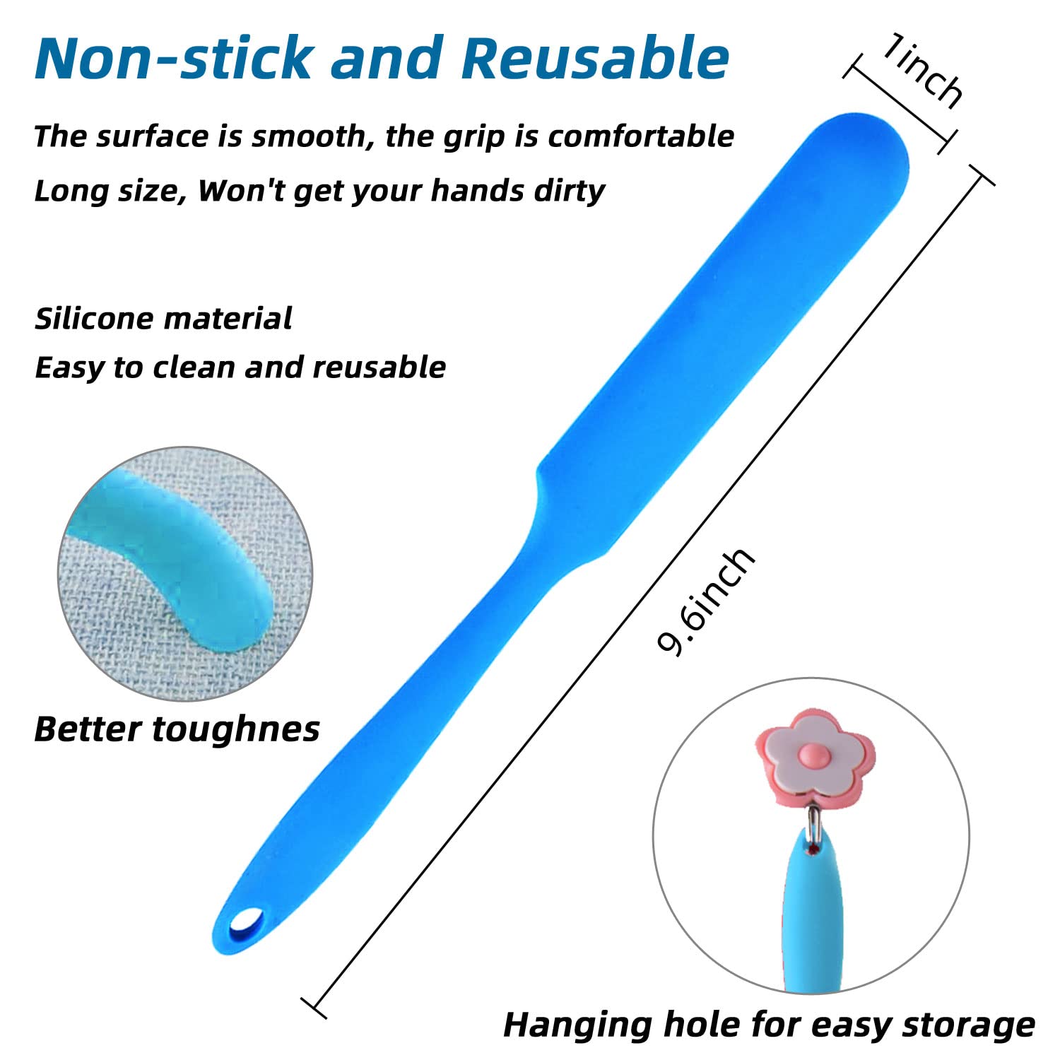 Silicone Stir Sticks Scraper Brushes, Non-Stick Wax Spatulas, Hair Removal Waxing Applicator, Easy To Clean Reusable Scraper Lar