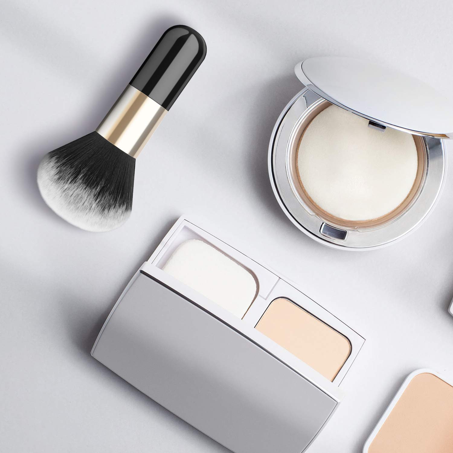 Luxspire Powder Makeup Brush, Flat Kabuki Brush, Single Large Makeup Brush Soft Face Mineral Powder Foundation Brush Blush Brush