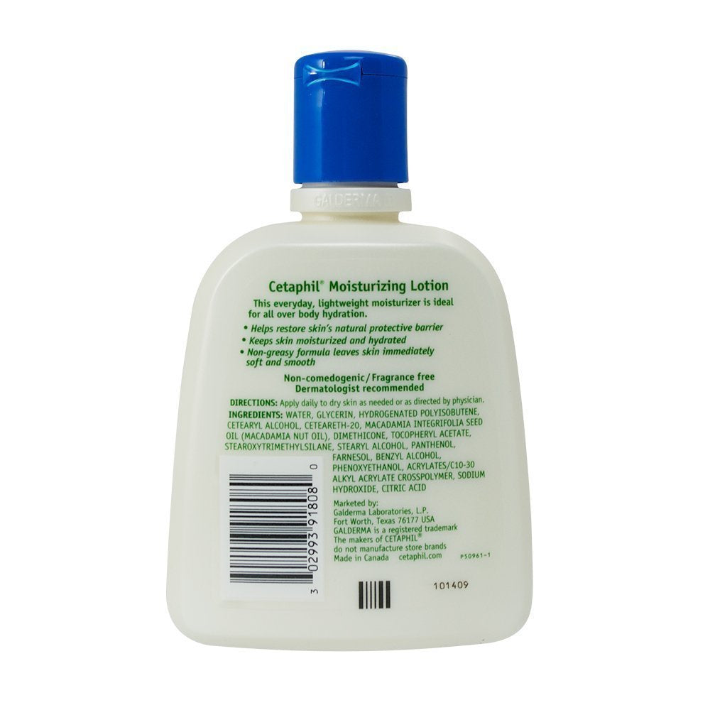 Cetaphil Moisturizing Lotion, Fragrance Free - 8 Fl Oz, Pack Of 2