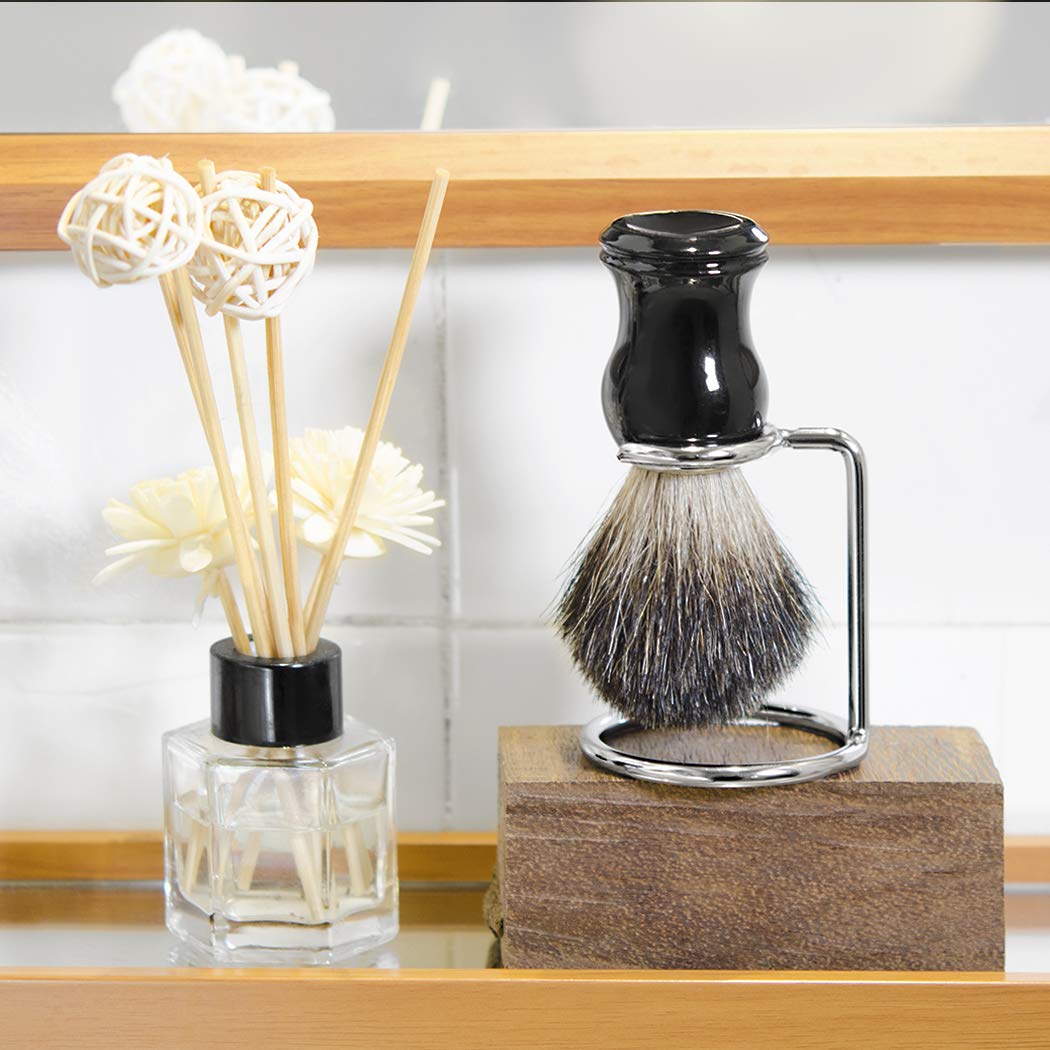 Grandslam Shave Brush Stand Stainless Steel For Badger Shaving Brushes Holder Height 2.8Inch/7Cm Space Saver