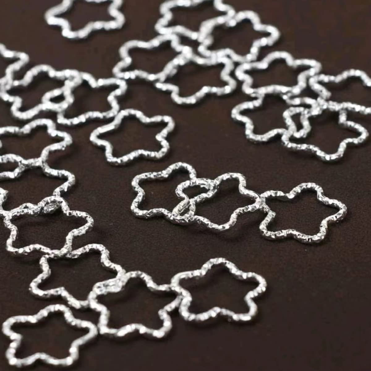 100Pcs Silver Star And Silver Love Shape Braids Ring Accessories For Girl And Women Braids Locs Hair Cute Ring Metal Cuffs Decor