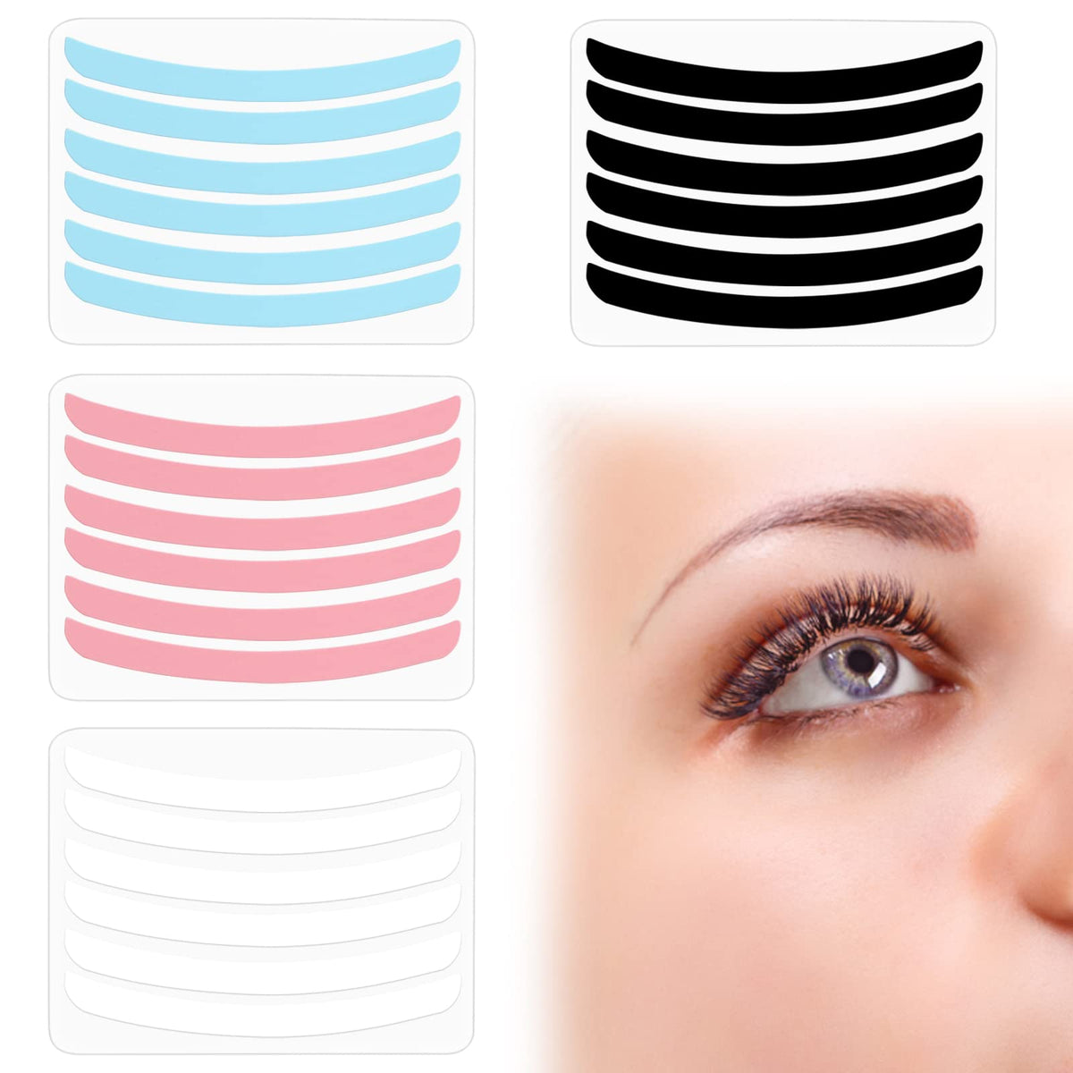 24Pcs Lash Lift Rods Ribbon Kit, Reusable Lash Lift Pads Lash Lift Tool, Soft Pads Silicone Perm Ribbon Eyelash Lifting Compensa