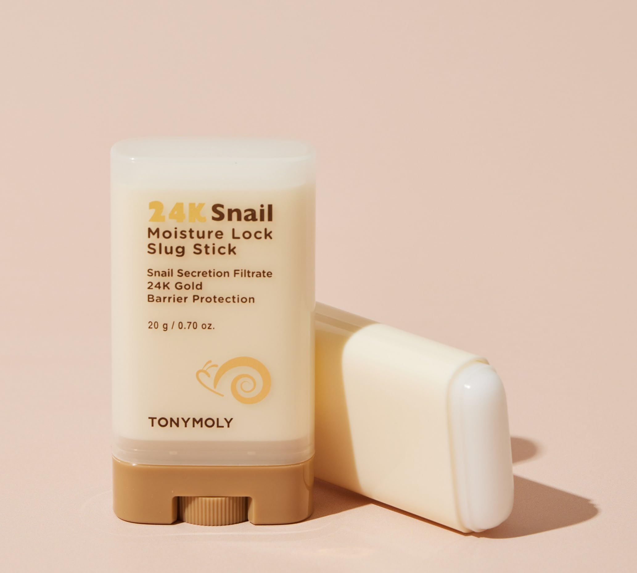 TONYMOLY 24K Snail Moisture Lock Slug Stick, with Snail Mucin & 24k Gold, All-in-one Multi Balm Stick for Hydration & Barrier Pr