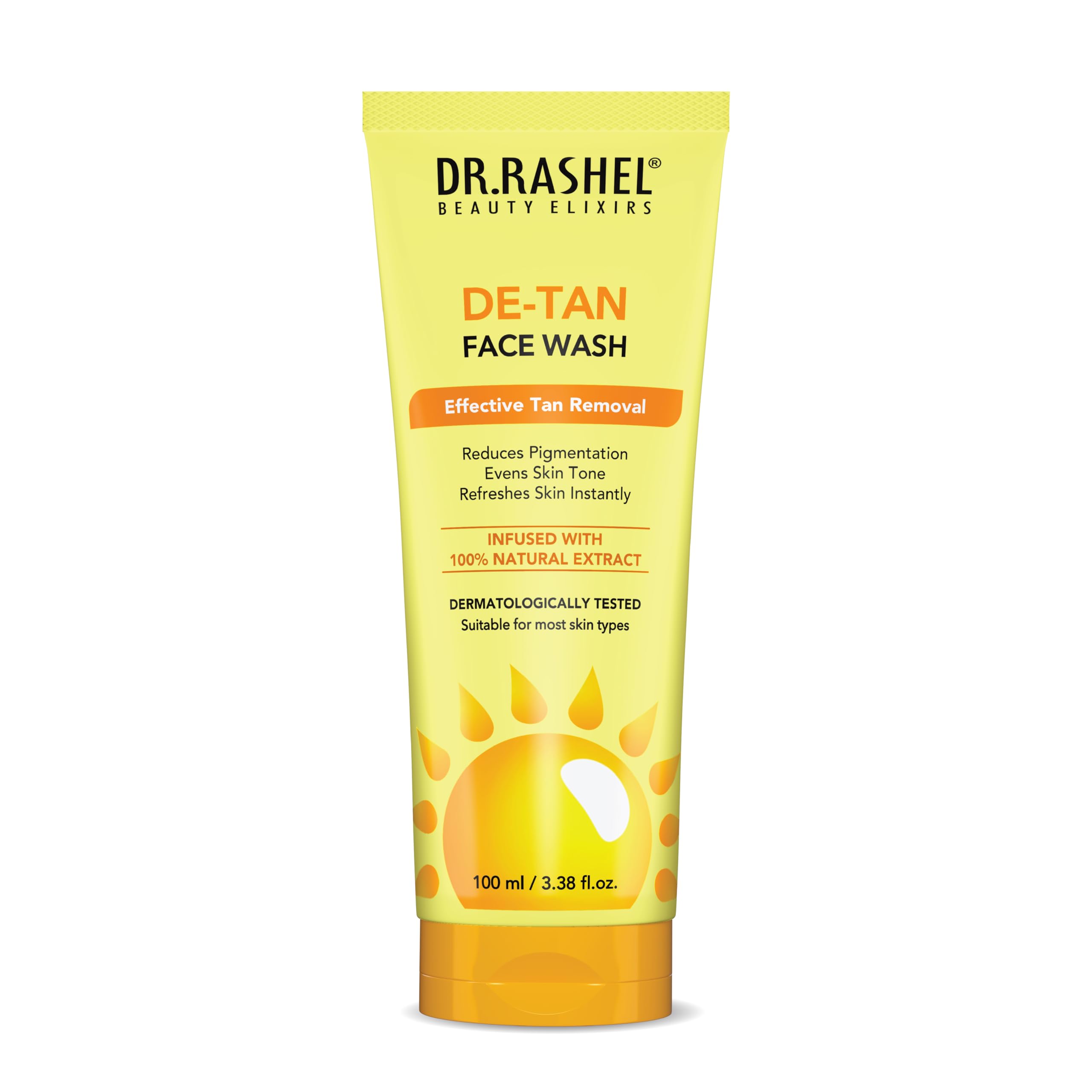Dr.Rashel DeTan Face Wash With Natural Extracts & Fruits Infused Facewash Deep Cleansing And Skin Brightening For Oily & Dry Sk