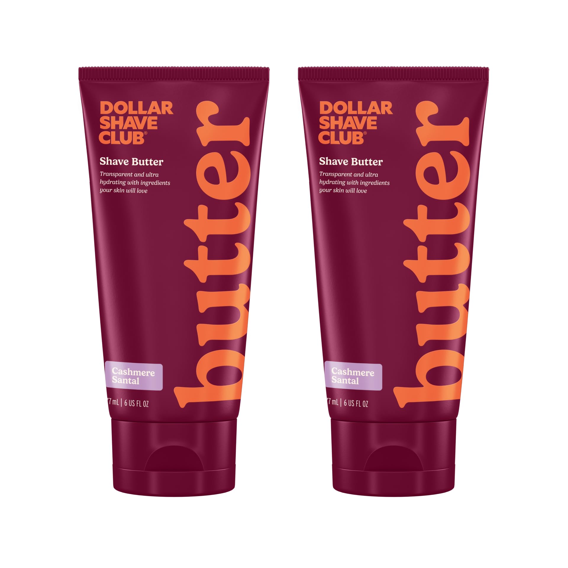 Dollar Shave Club For Women | 2 Pack Cashmere Santal Shave Butter (6 fl oz) | Translucent Shaving Cream for Sensitive Skin, Wome
