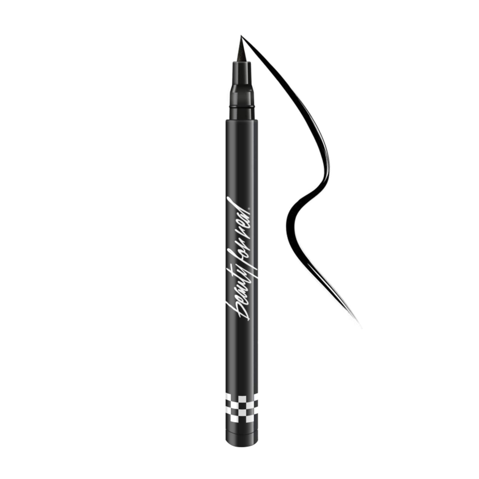 Beauty For Real Finish Line Liquid Eyeliner, Jet Black - 24-Hour Wear - Highly Pigmented, Transfer-Resistant, Waterproof Formula