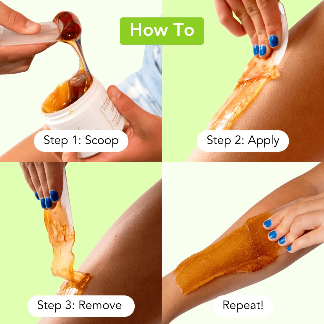 Sugar Me Smooth Body Sugar Wax - Gentle On Skin And Less Painful Hair Removal In A Simple System, No Strips, No Heat, Water Solu