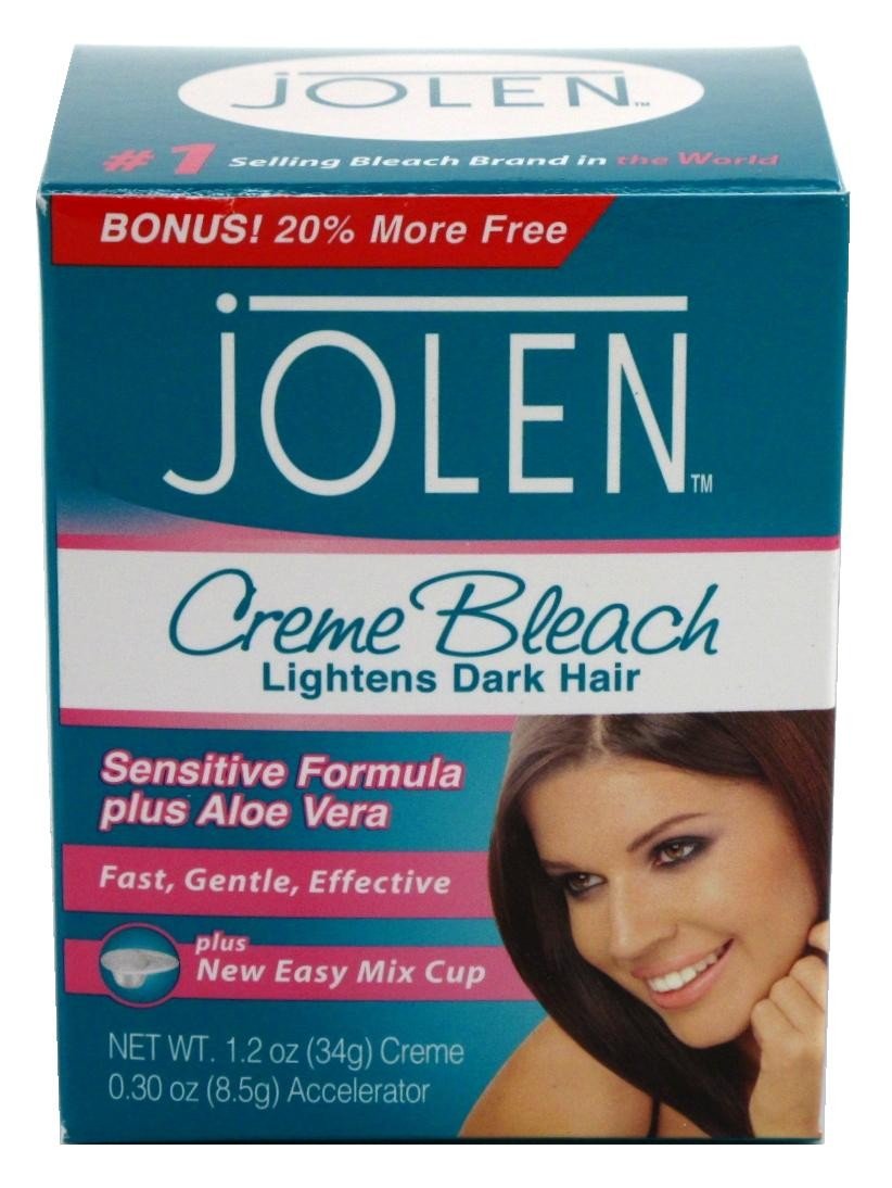 Jolen Creme Bleach Sensitive Formula Plus Aloe Vera 1.2 oz (Pack of 4)