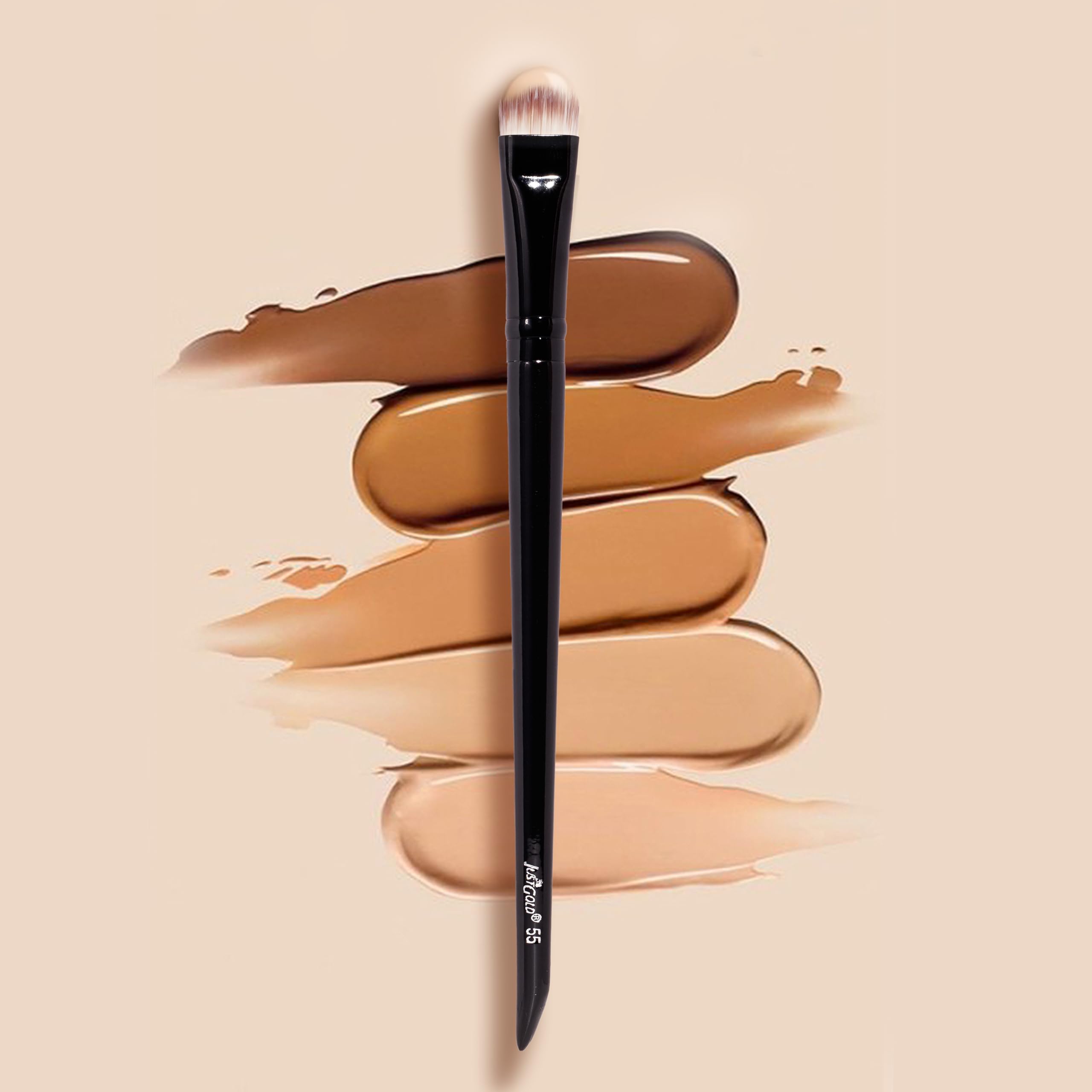 Justgold Flat Shader Concealer Brush For Applying Or Blending Cream Contour Or Cover Foundation #55