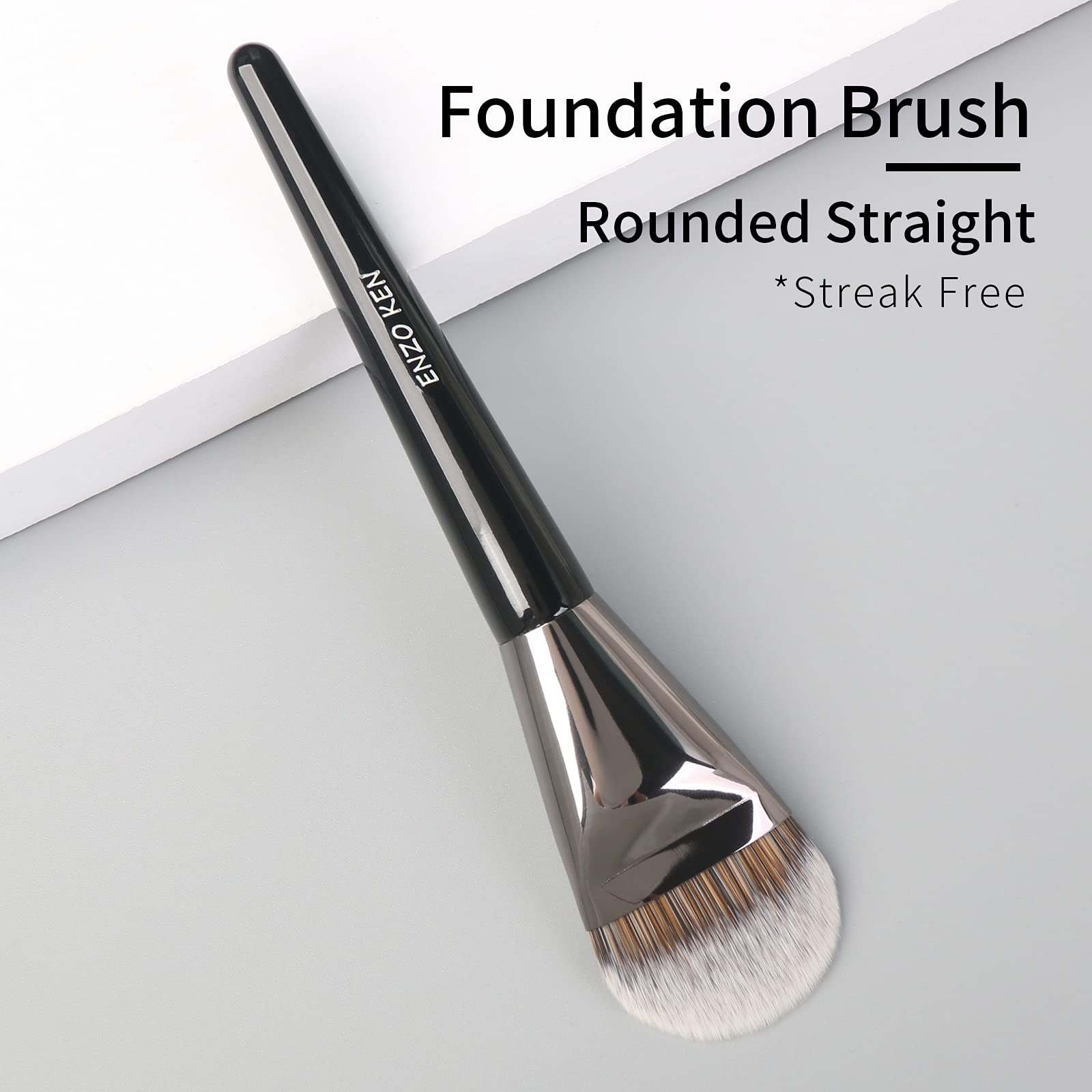 ENZO KEN Flat Foundation Brush for Liquid Makeup, Liquid Foundation Brush, Flat Makeup Brush for Liquid Foundation, Make up Brus